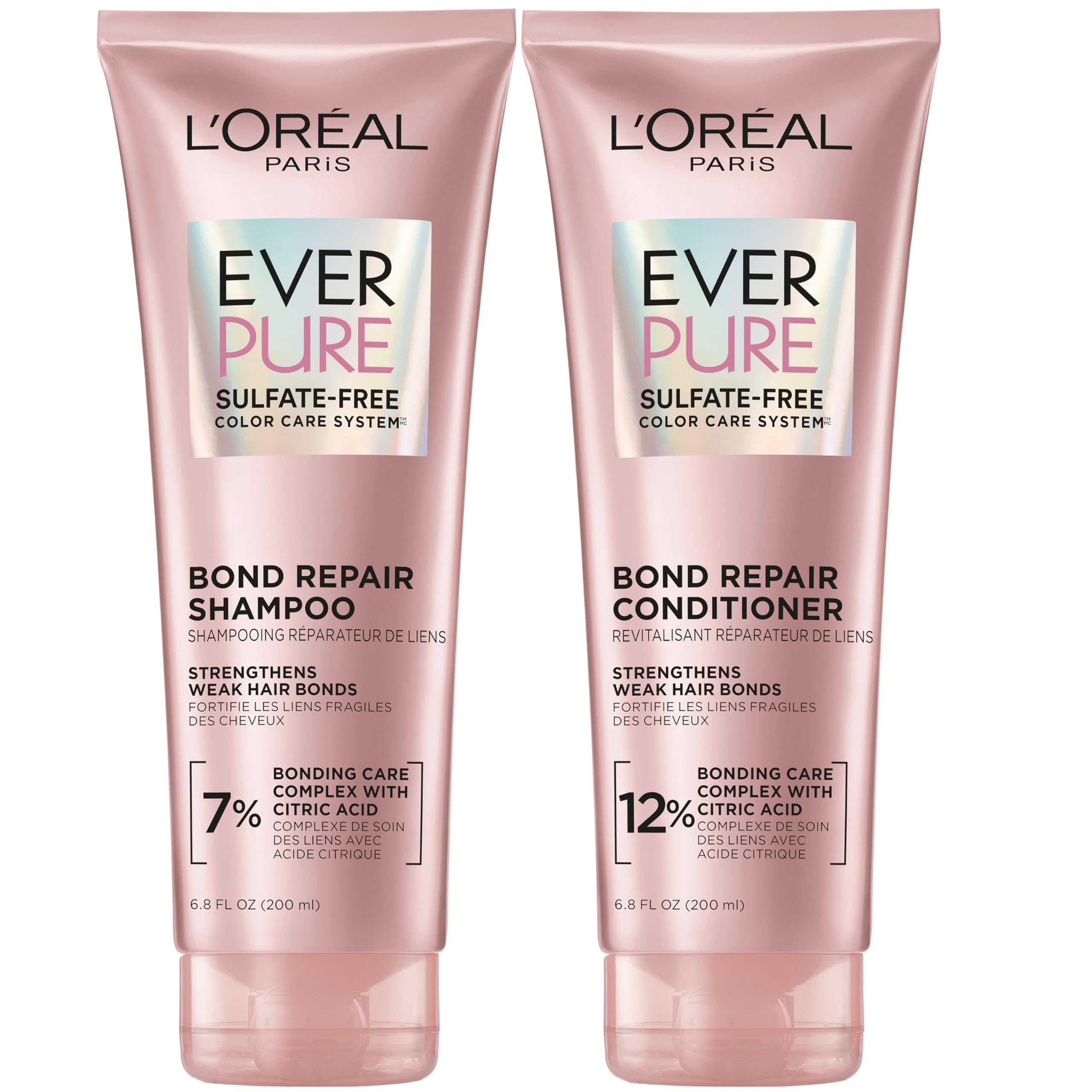 L'Oreal Paris EverPure Bonding Shampoo and Conditioner Kit for Color-Treated Hair, 6.5 Ounce (Set of 2) L'Oréal Paris