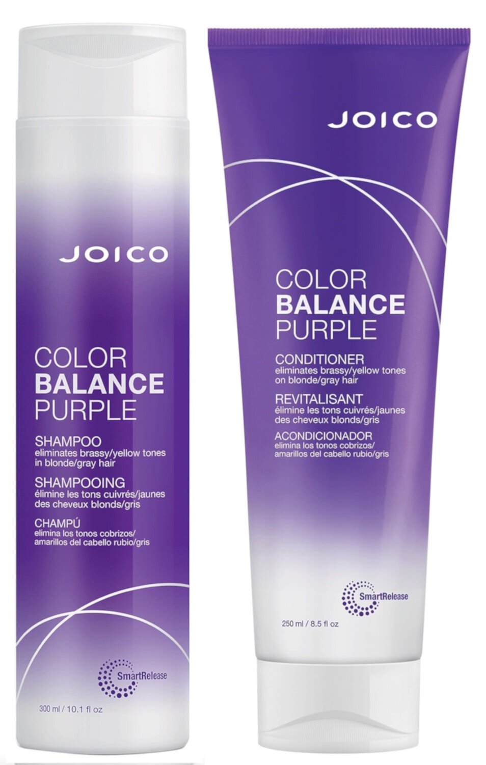 Joico Color Balance Shine Enhancing Purple Shampoo 10.1 oz & Conditioner 8.5 oz Full Size Set Joico