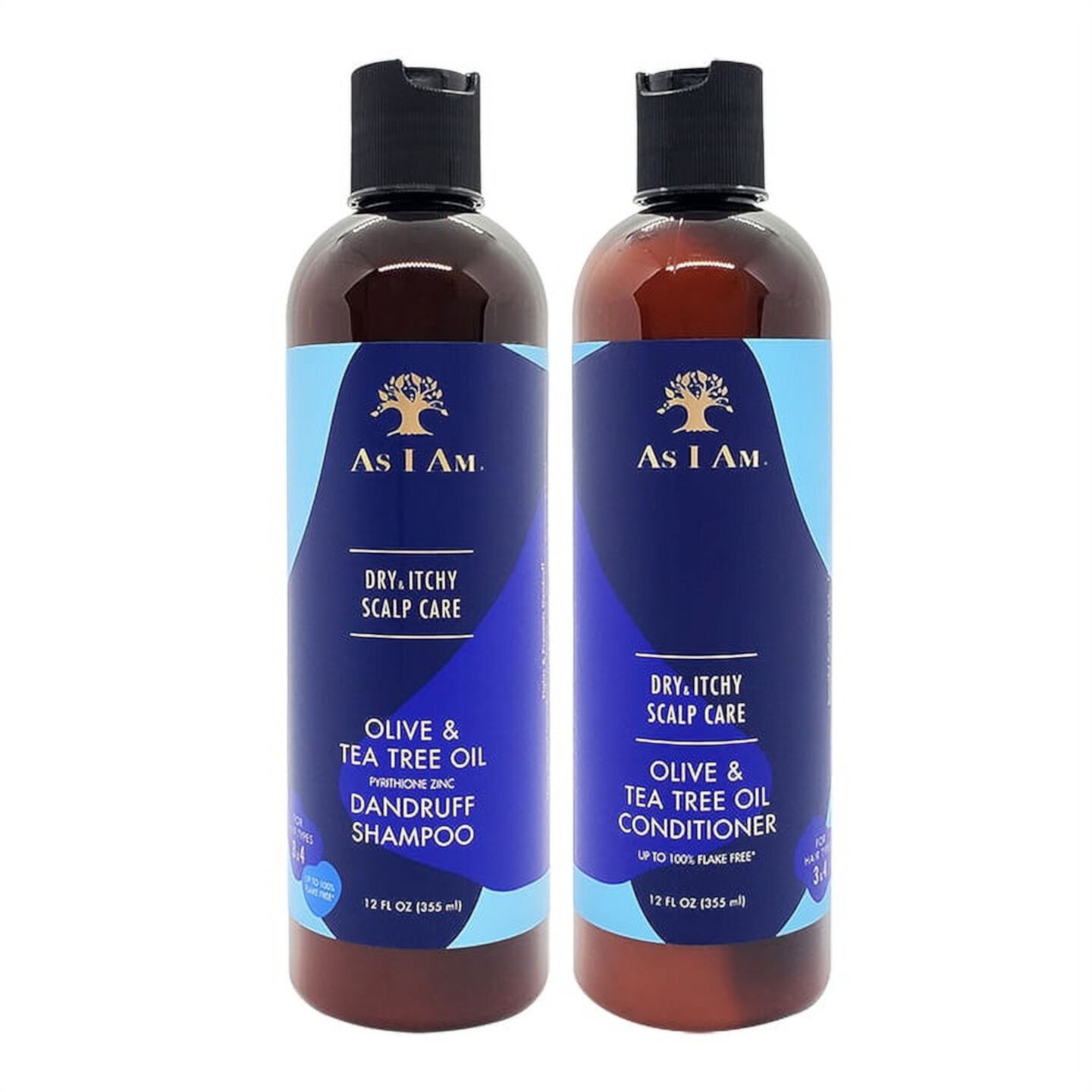 AS I AM Dry & Itchy Scalp Care Shampoo and Conditioner SET 12oz Each As I Am