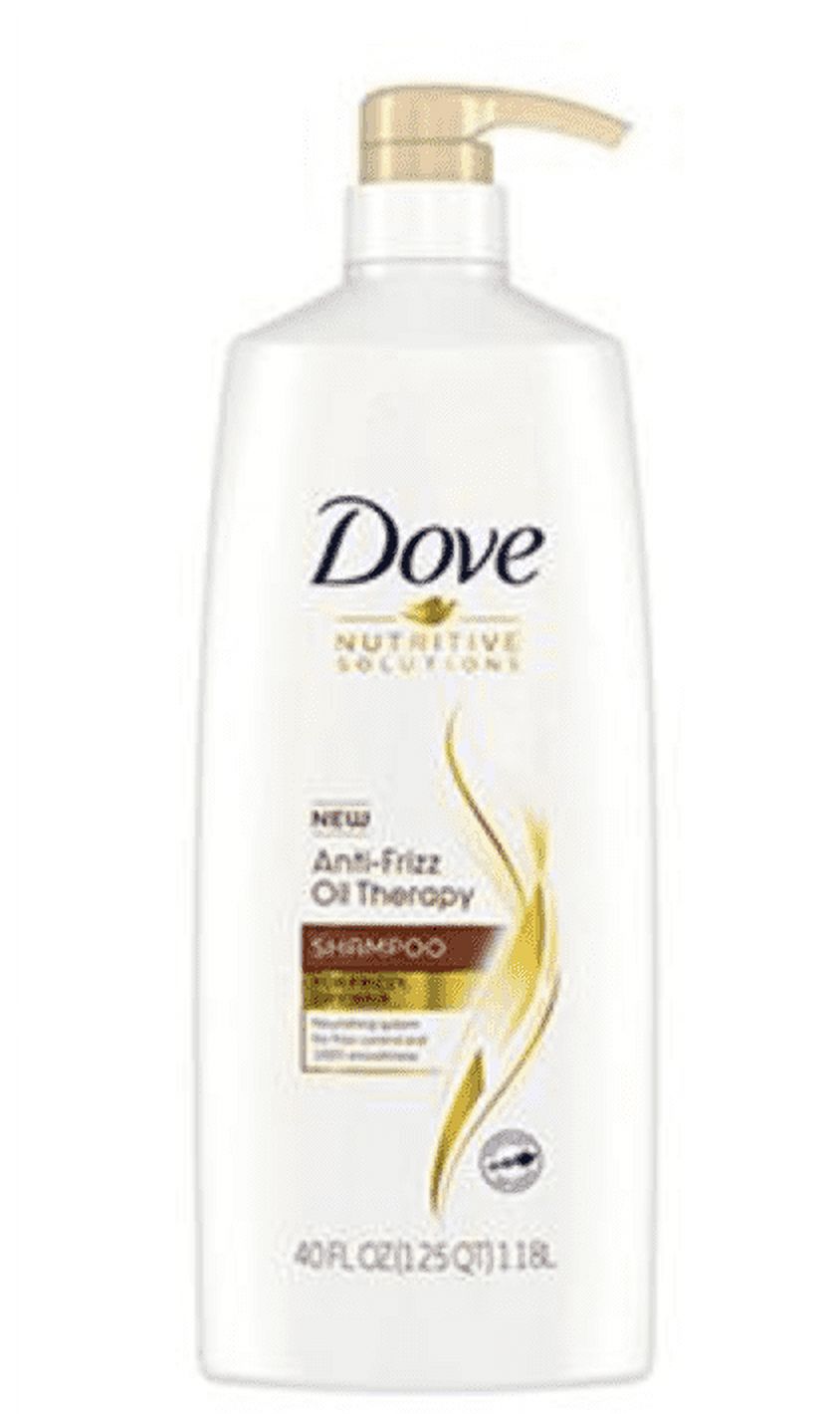 Dove Nutritive Solutions Anti-Frizz Oil Therapy Shampoo + Conditioner Bundle, 40 Fl Oz, 2 Ct Dove