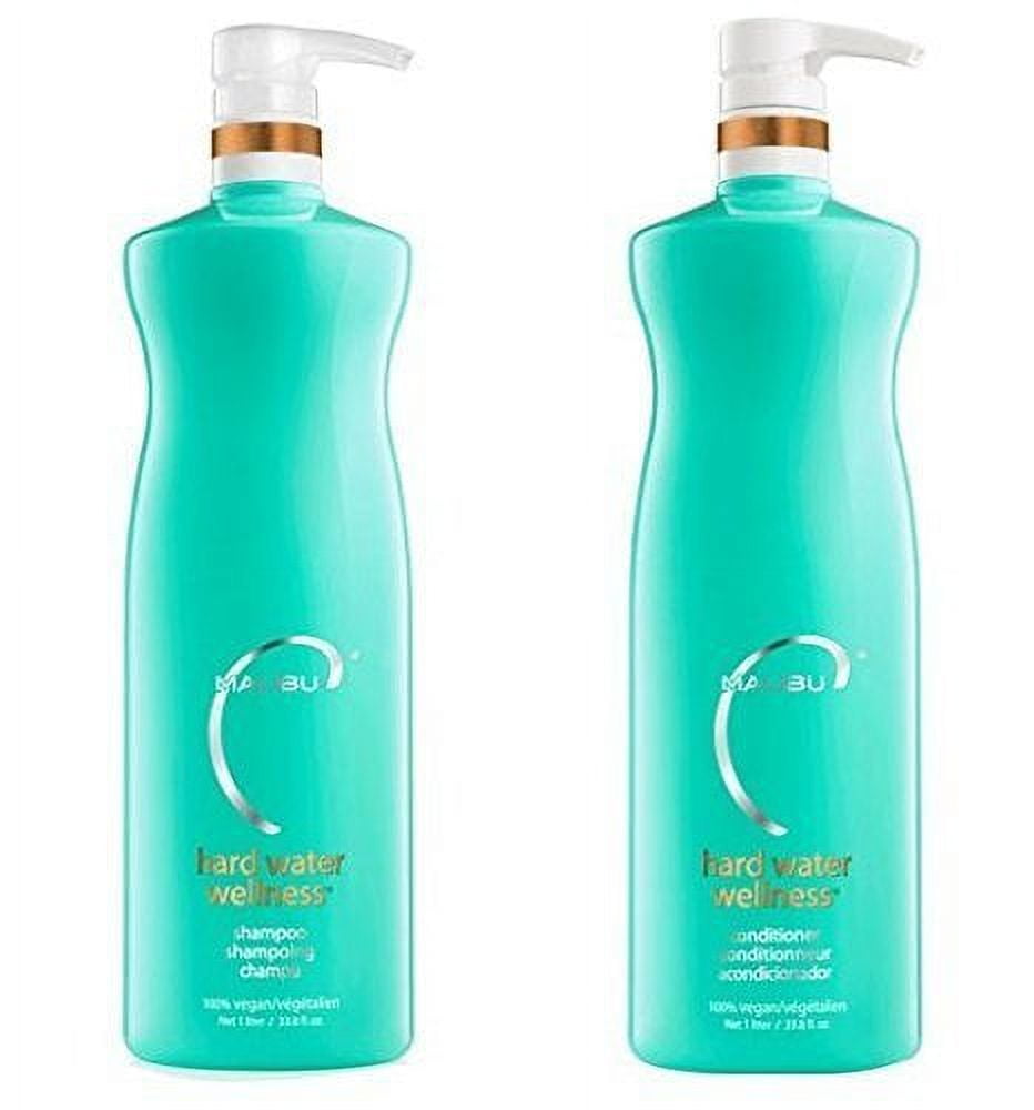 MALIBU Hard Water Wellness Shampoo and Conditioner Combo - 1L each / 67.6 oz Malibu C