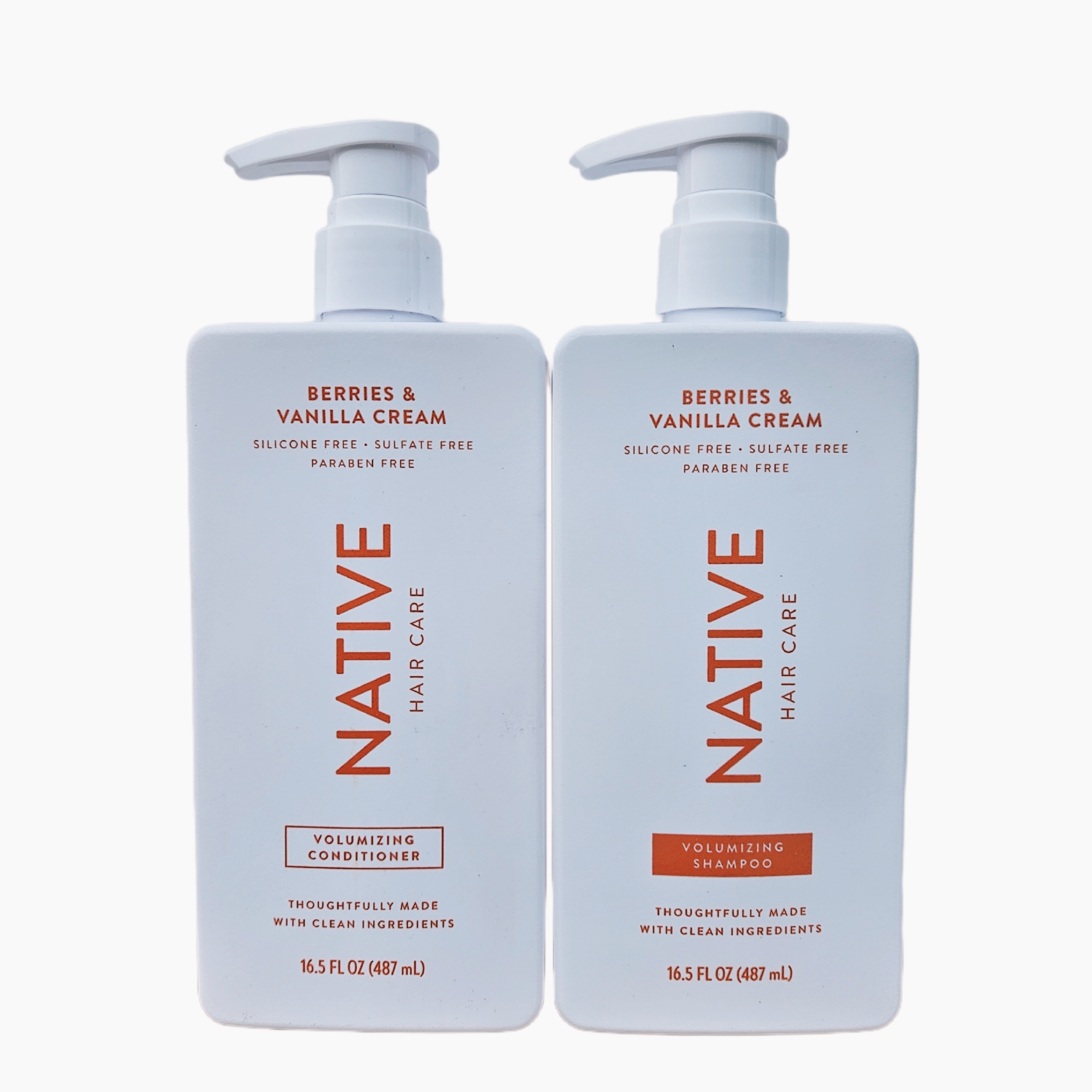 Native Berries & Vanilla Cream, Volumizing Shampoo and Conditioner Set 16.5 oz Native