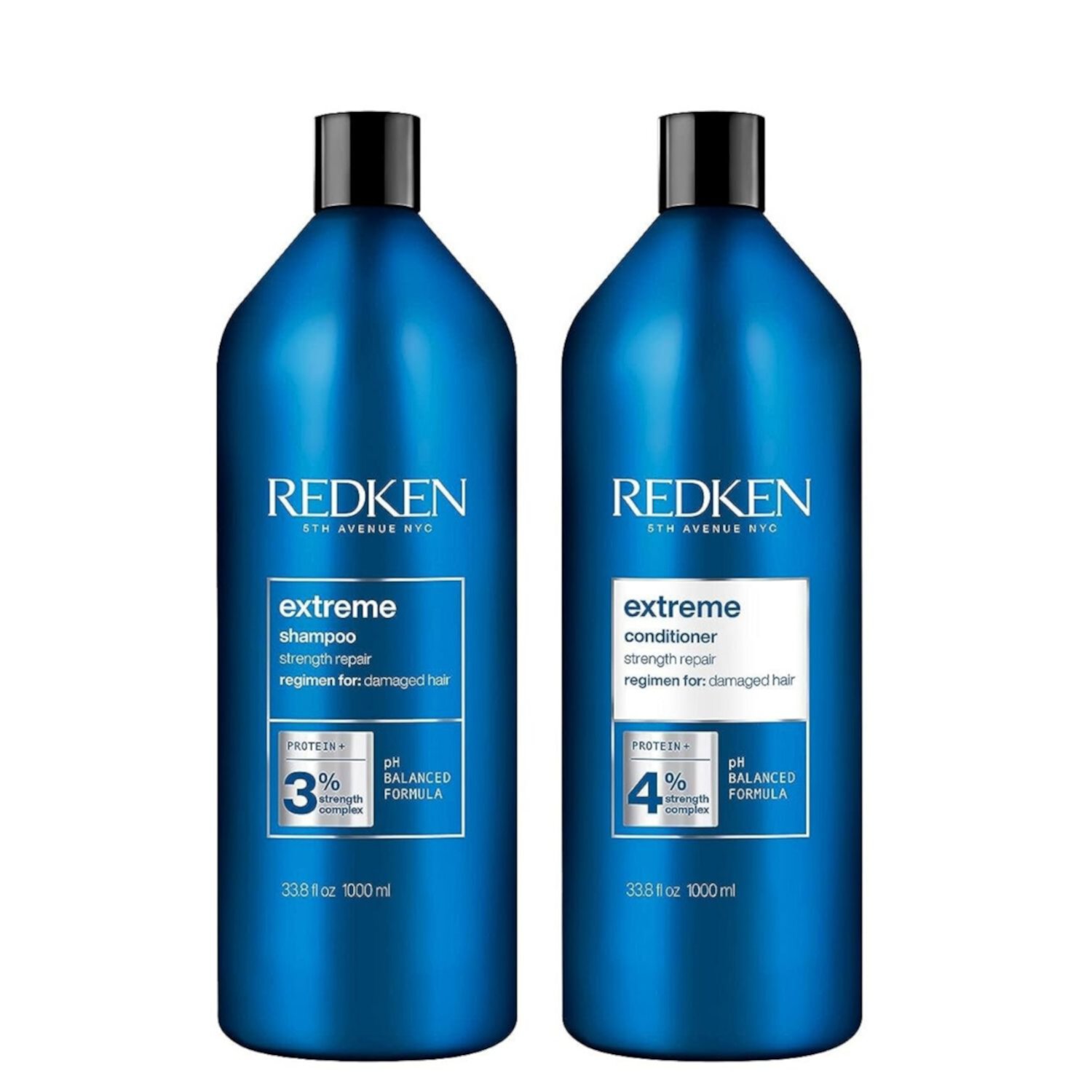 Redken Extreme Strength Repairing Shampoo & Conditioner Set for Damaged Hair, 33.8 oz Each Redken