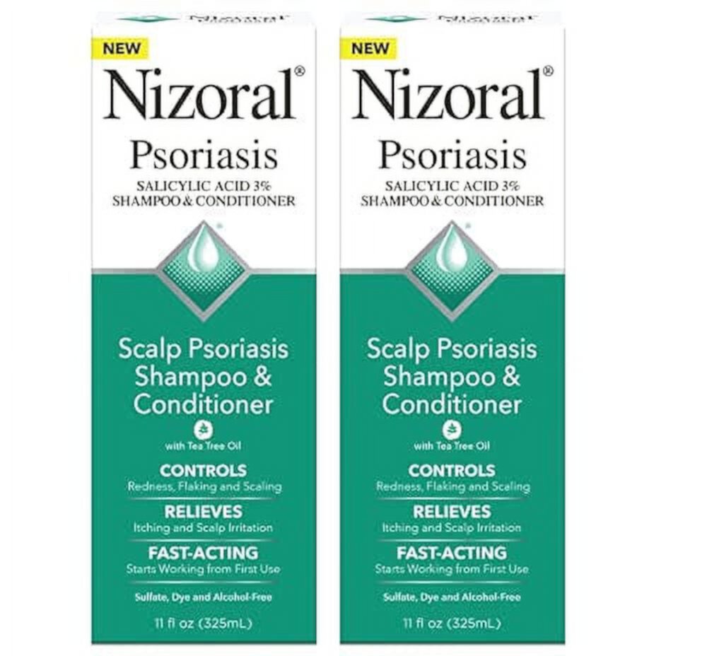 Nizoral Scalp Psoriasis Shampoo & Conditioner, 11 oz (Pack of 2) Nizoral