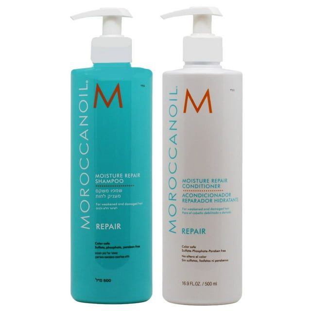 ($134 Value) Moroccanoil Moisture Repair Shampoo and Conditioner 33.8oz Combo Set Moroccanoil