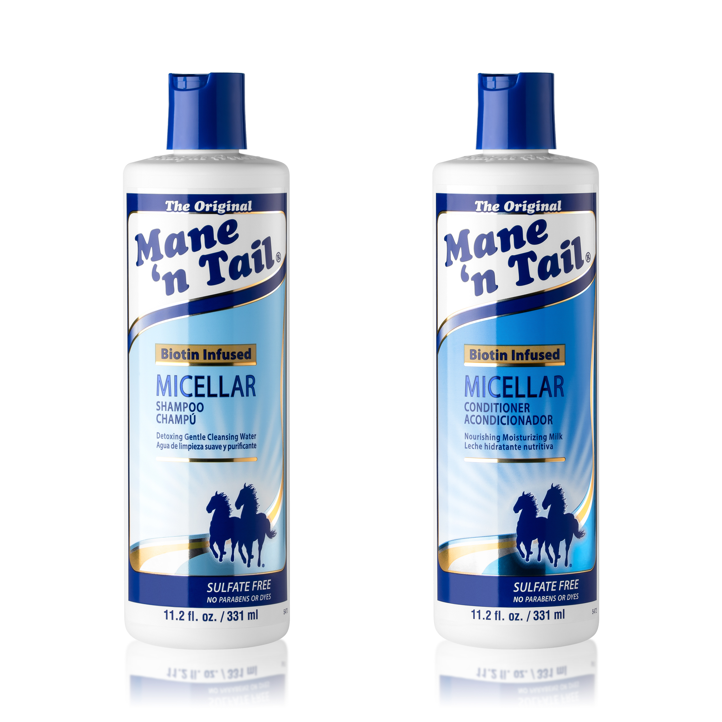 Mane 'n Tail: Micellar Sulfate Free Shampoo and Conditioner Biotin Infused Vegan Formula Detox+Nourish (11.2 Oz Each) Mane 'n Tail