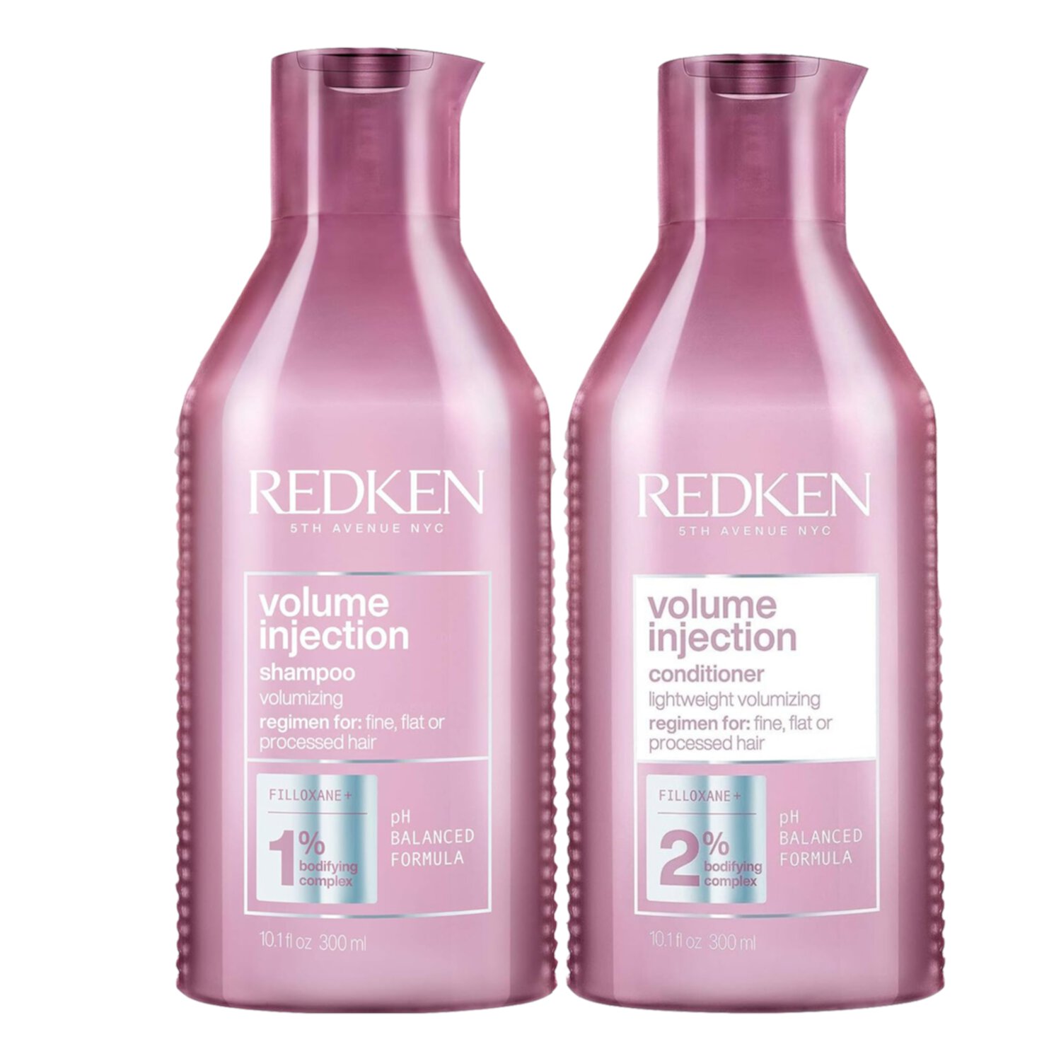 Redken Volume Injection Shampoo and Conditioner Set for Fine, Flat or Processed Hair 10.1 oz Each Redken