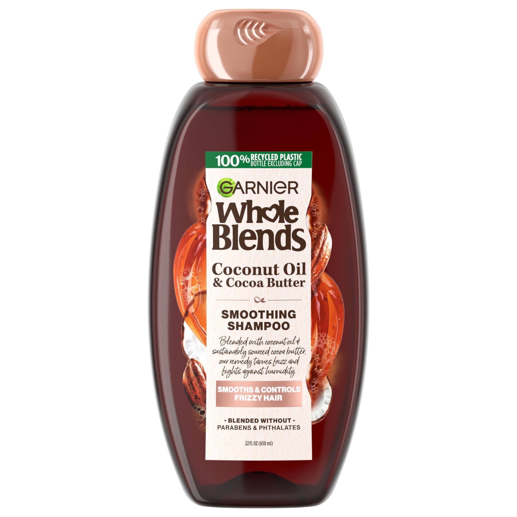 Garnier Whole Blends Frizz Control Nourishing Daily Shampoo, All Hair Types, 22 fl oz Garnier