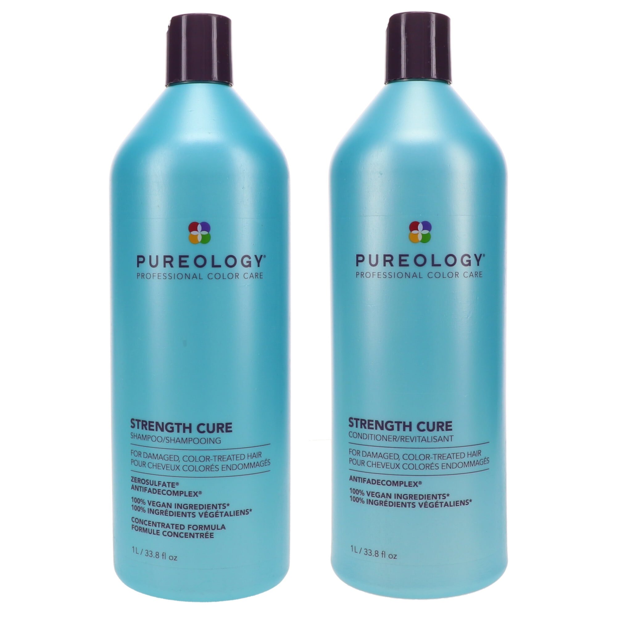 Pureology Strength Cure Shampoo 33.8 oz & Strength Cure Conditioner 33.8 oz Combo Pack Pureology