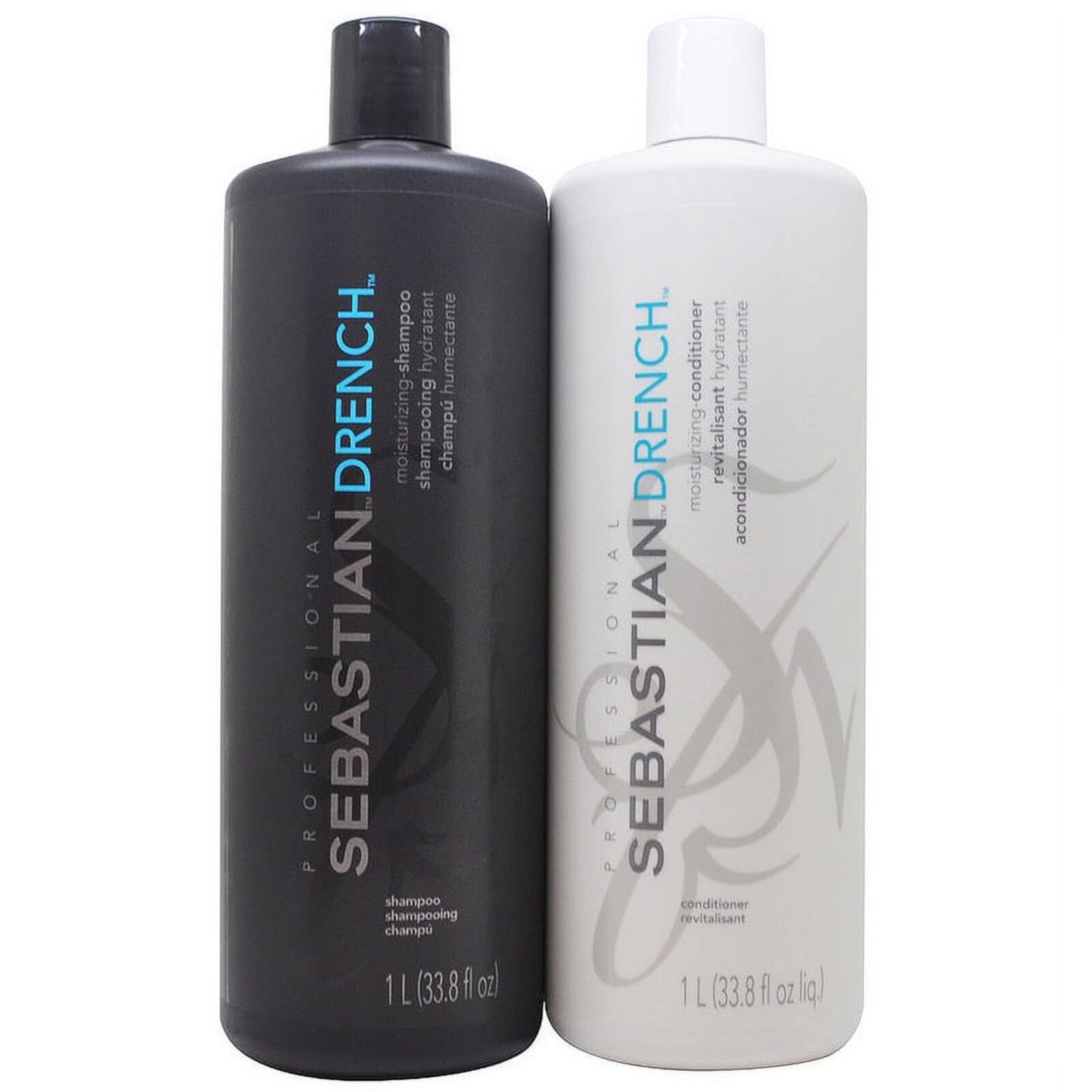 Sebastian Drench Shampoo and Conditioner Set, 1000 ml / 33.8 fl. oz. Sebastian Professional