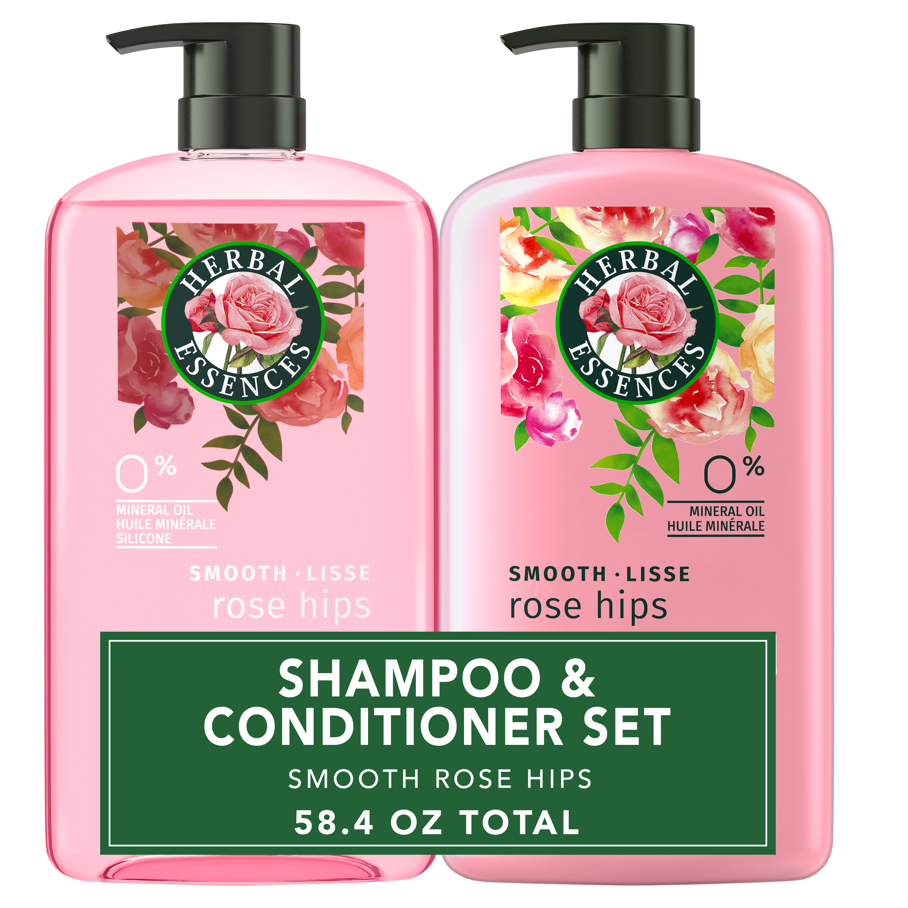 Herbal Essences Smooth Rose Shampoo and Conditioner Hair Set, 29.2 oz Herbal Essences