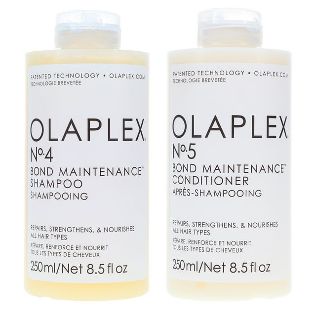 Olaplex Paquete Combinado de Champú de Mantenimiento de Enlaces N.° 4 de 8,5 oz y Acondicionador N.° 5 de 8,5 oz Olaplex