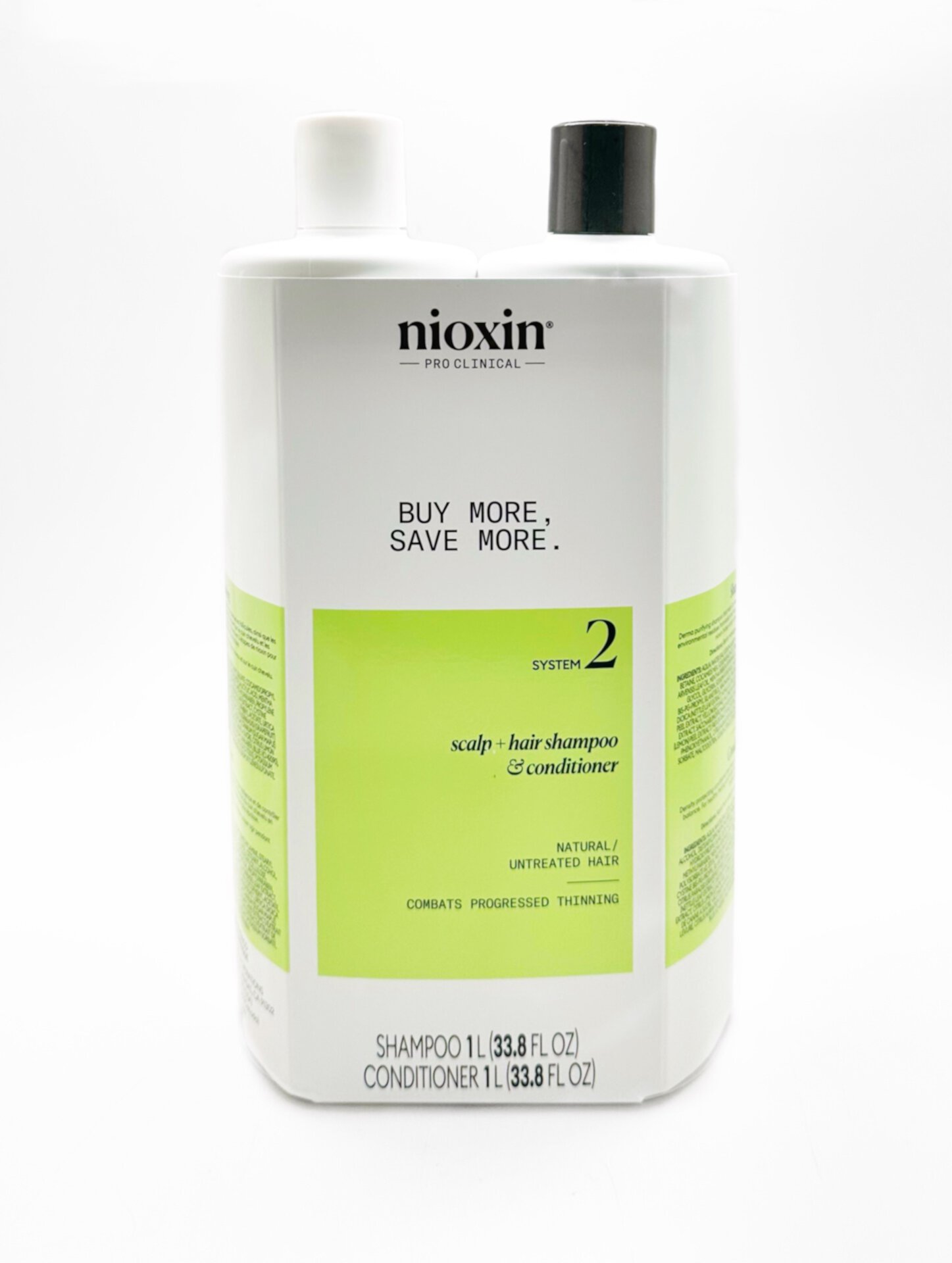 Nioxin System 2 Cleanser & Scalp Therapy Conditioner Duo Nioxin, 33.8 Oz Nioxin