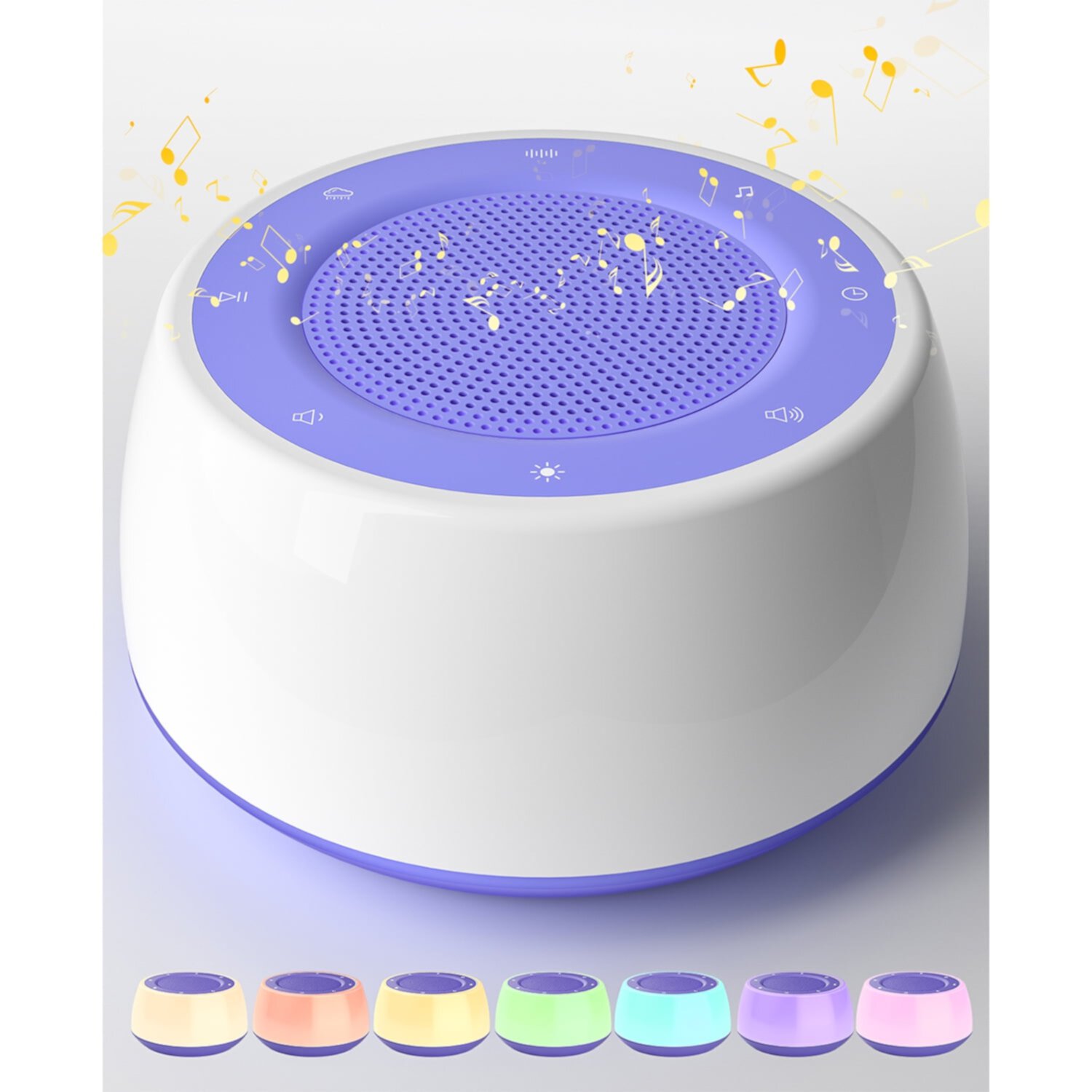 Jack & Rose White Noise Sound Machine Baby, Baby Sound Machine for Sleeping, Portable White Noise Machine with 7 Colors Night Light & 16 Soothing Sounds & Timer, Hatch Sound Machine Baby - Green Jack & Rose