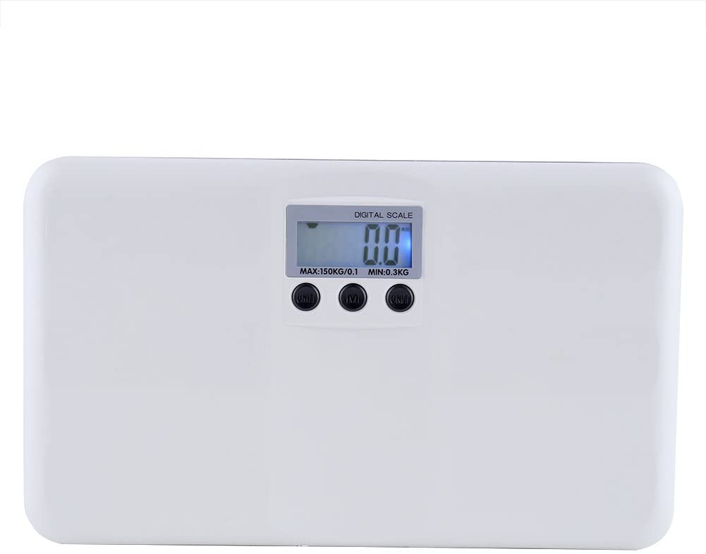 Baby Scale Digital Electronic LED Scale Baby Pet Body Bathroom Scale Portable Plastic Drop White JYNOFD