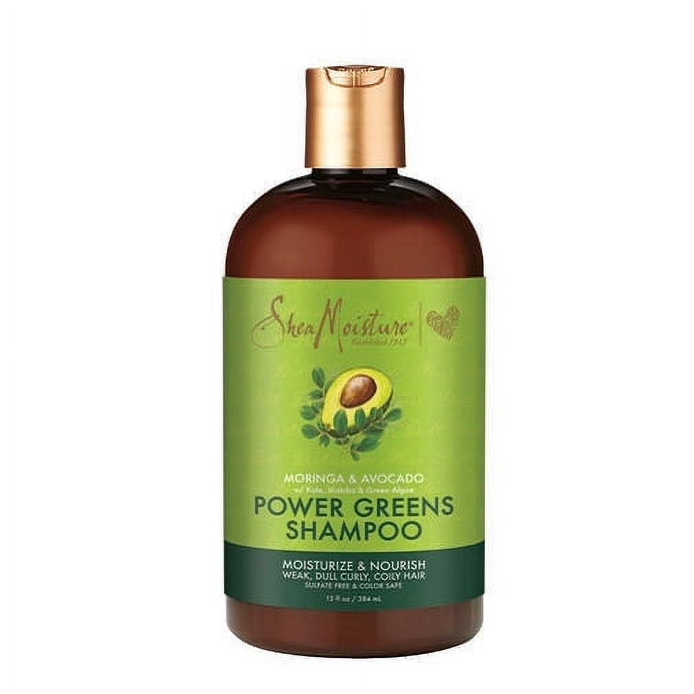 SheaMoisture Power Greens Daily Shampoo for Curly Hair, Moringa and Avocado, 13 fl oz SheaMoisture