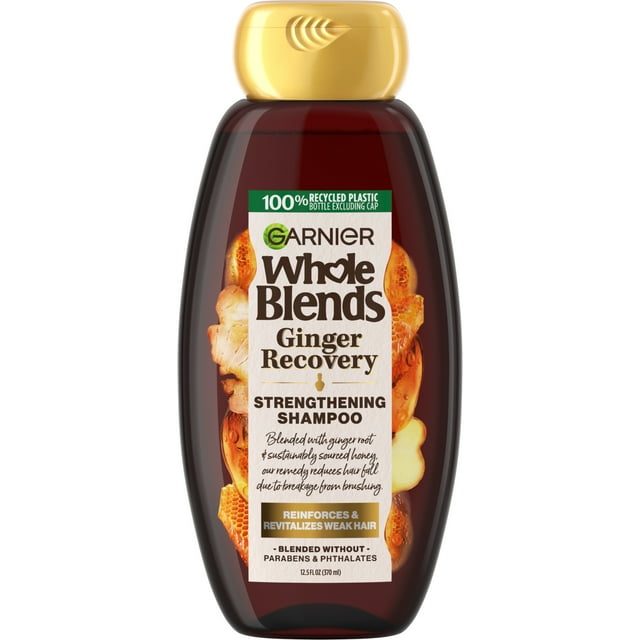 Garnier Whole Blends Repairing Shampoo with Ginger and Golden Honey, Damaged Hair, 12.5 fl oz Garnier