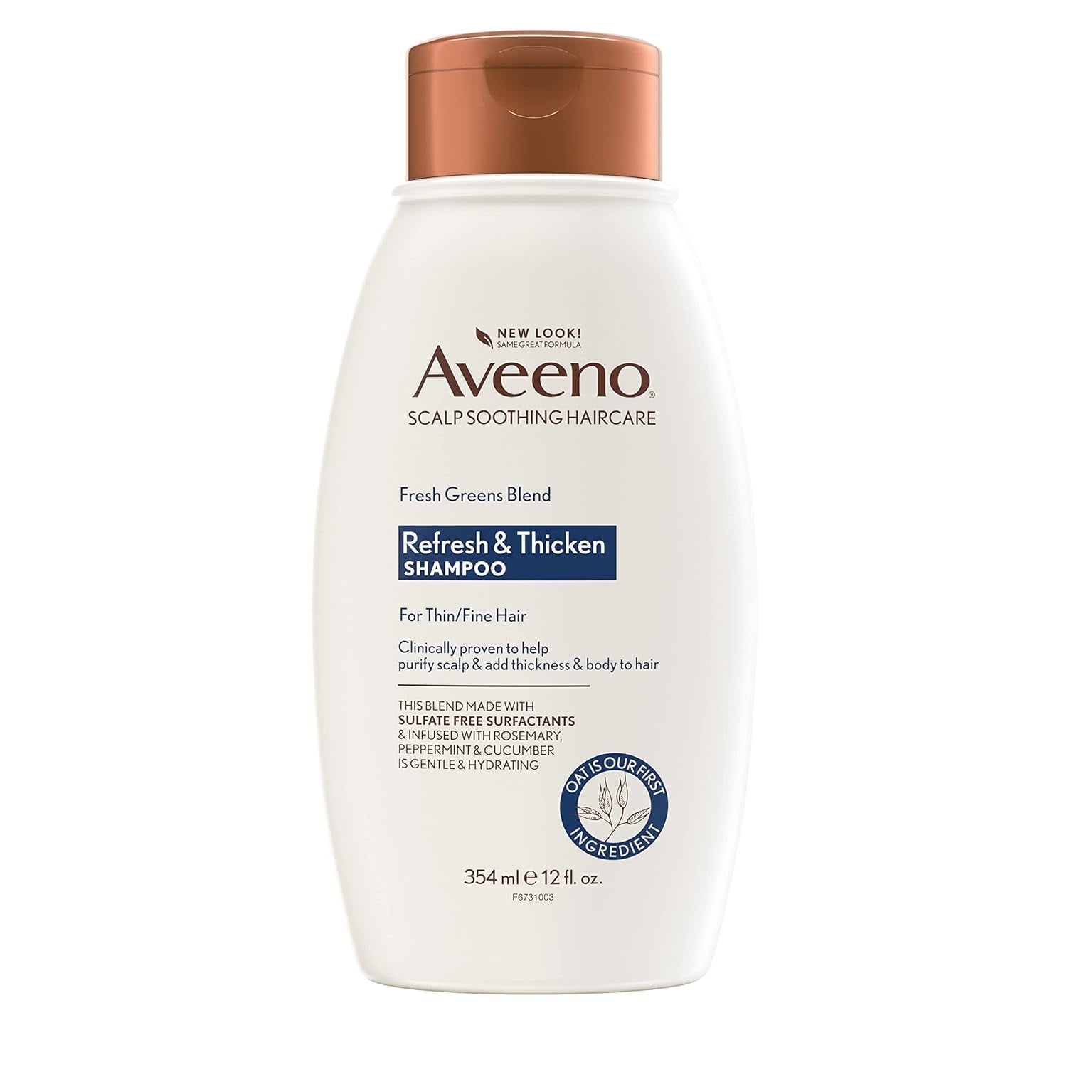 Aveeno Fresh Greens Blend Refresh And Thicken Shampoo, 12 fl oz Aveeno