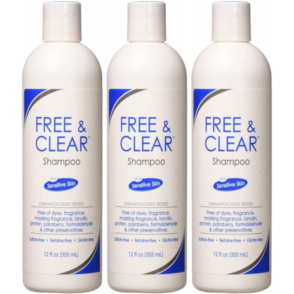 Free & Clear Hair Shampoo for Sensitive Skin Preservative Free 12 oz Vanicream