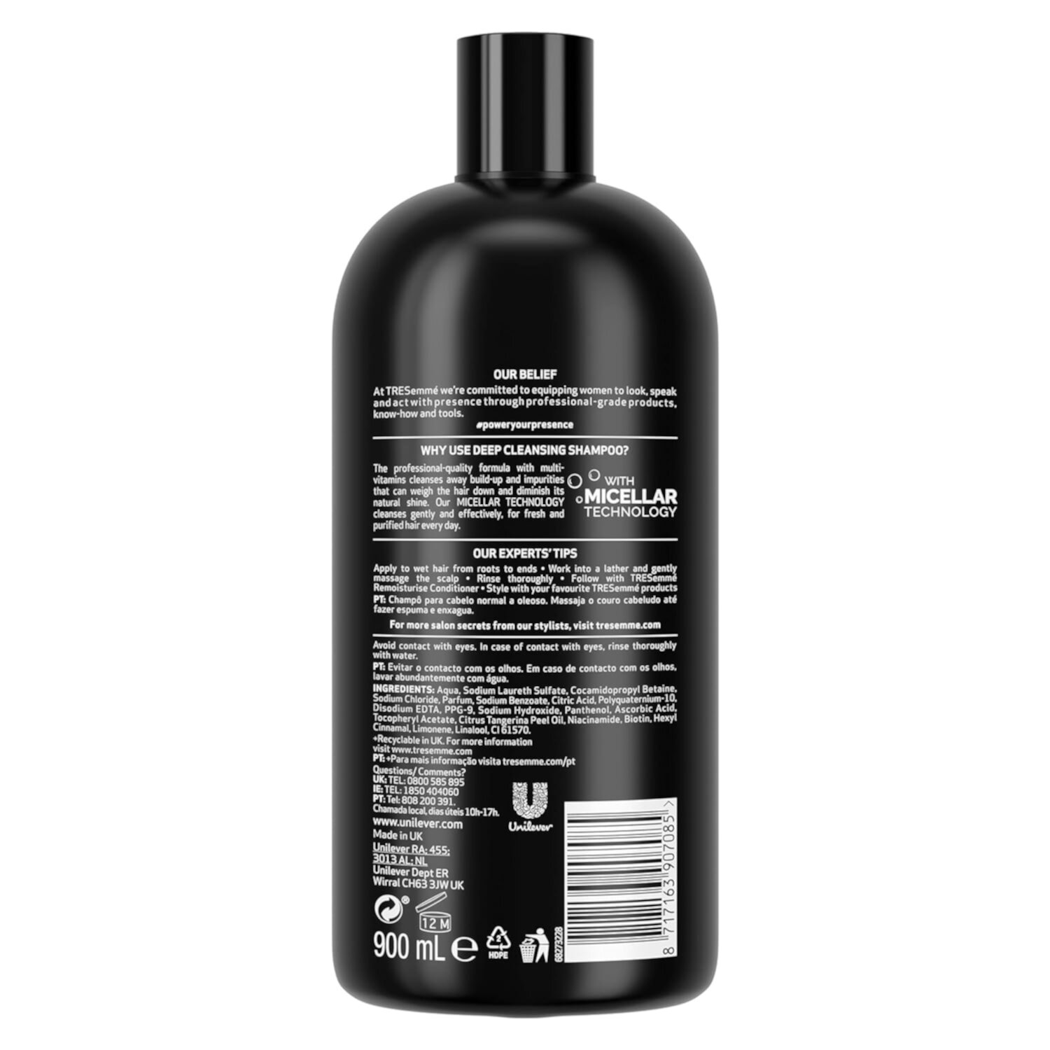 generc Tresemme Deep Cleansing Shampoo, 900 millilitre Tresemme