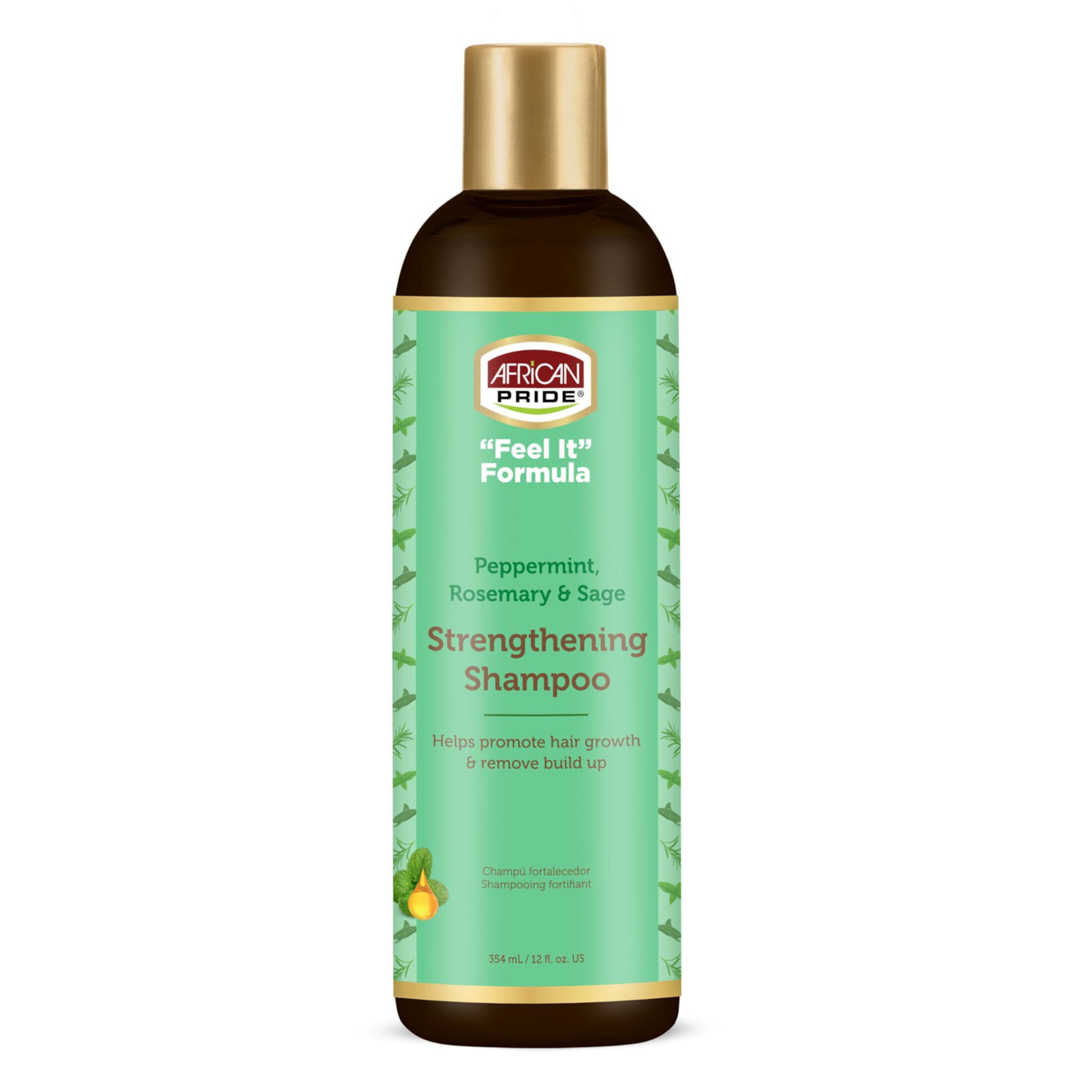 African Pride Feel It Formula- Strengthening Shampoo 12 oz., All Hair Types, Moisturizing African Pride