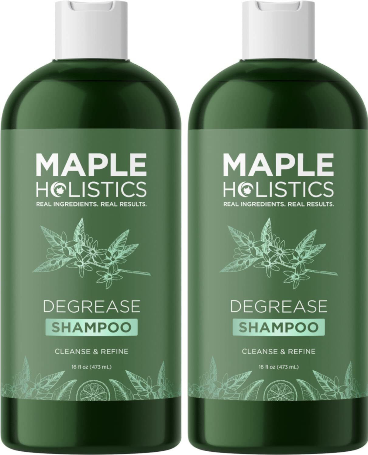 Degrease Shampoo for Oily Hair Care - Clarifying Shampoo for Oily Hair and Oily Scalp Care - Deep Cleansing Shampoo for Greasy Hair and Scalp Cleanser for Build Up with Essential Oils for Hair 2 Pack Maple Holistics