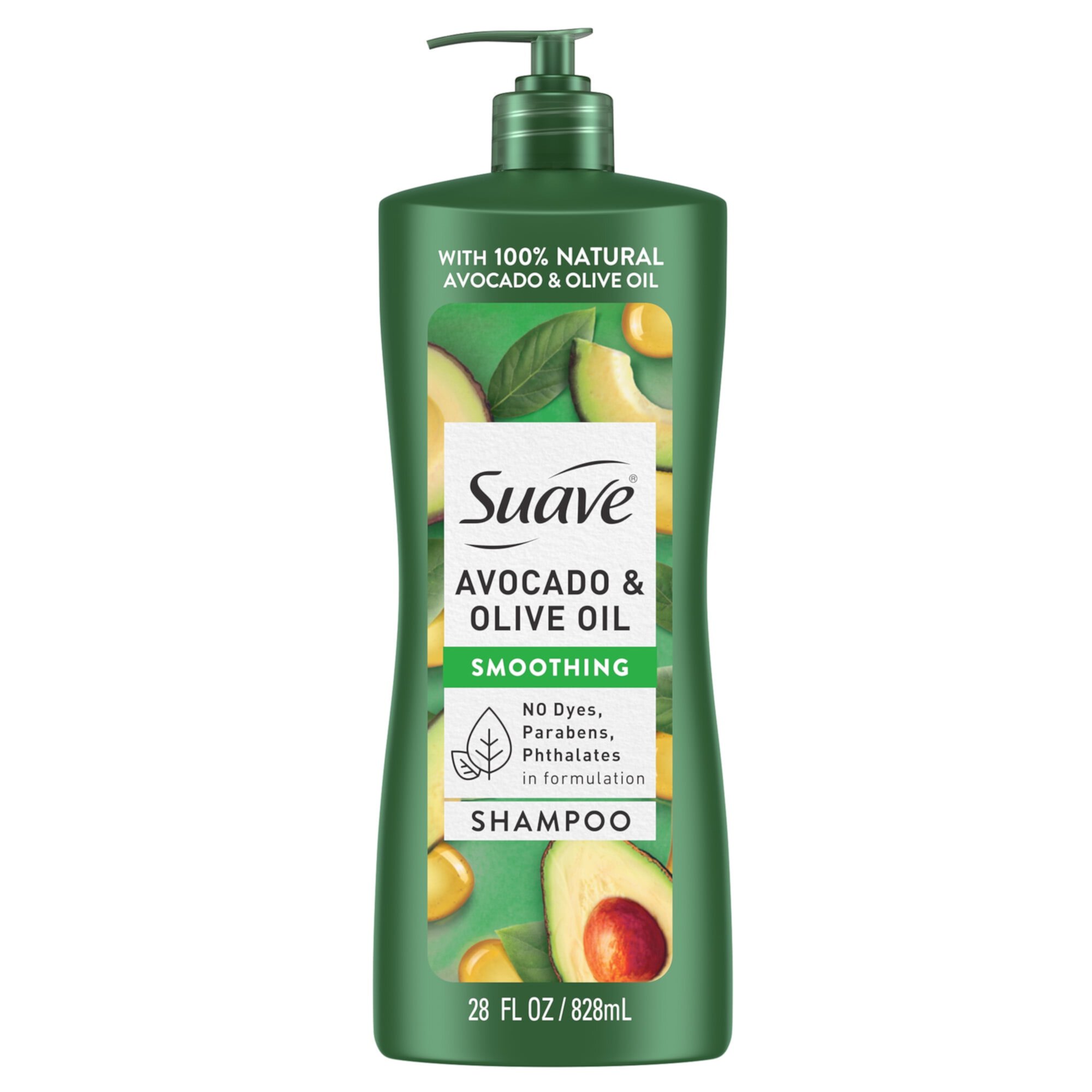 (2 pack) Suave Professionals Smoothing Shampoo, Avocado & Olive Oil with Pump, 28 fl oz Suave