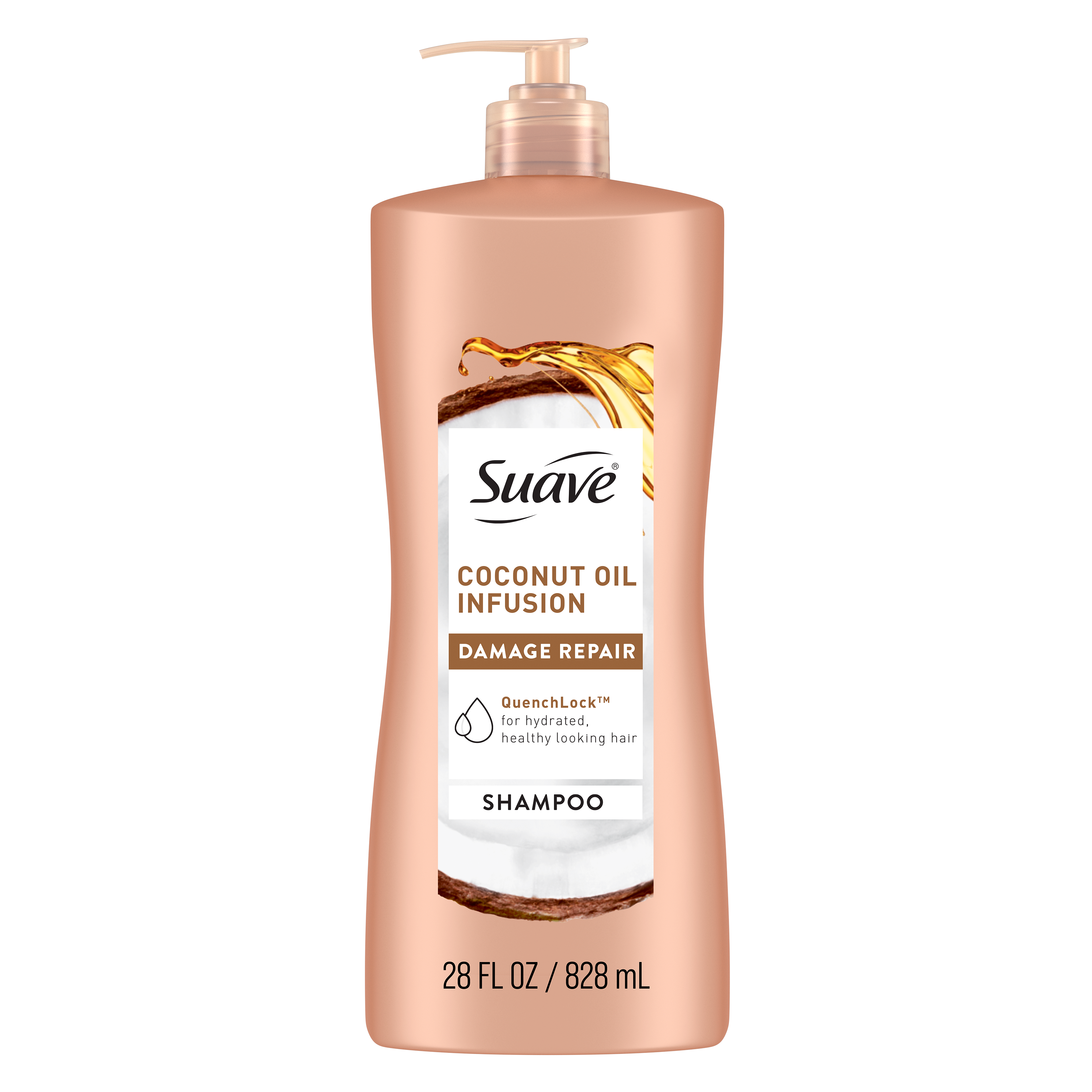 Suave Professionals Coconut Oil Infusion Shampoo with Pump, Repairing, All Hair Types, 28 fl oz Suave