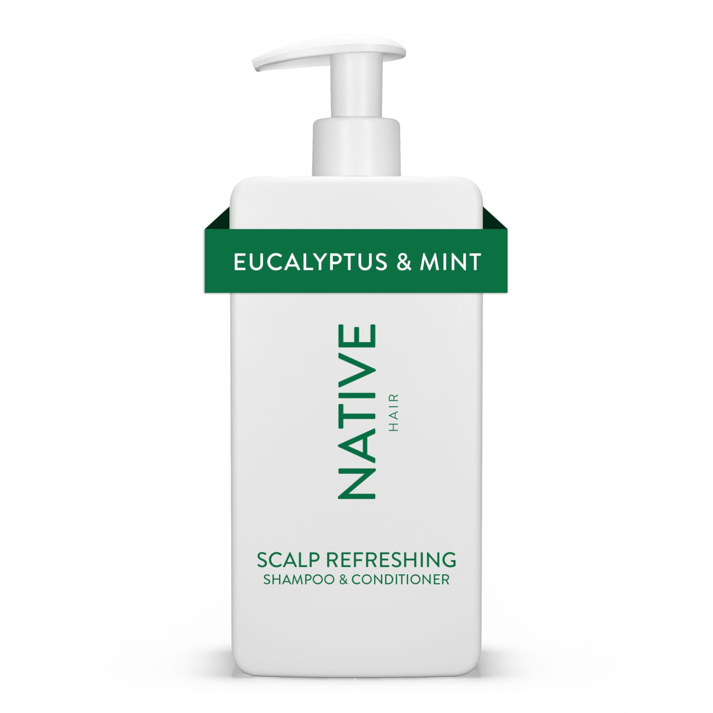 Native Scalp Refreshing 2 in 1 Shampoo and Conditioner Eucalyptus Mint Sulfate & Paraben Free 16.5oz Native