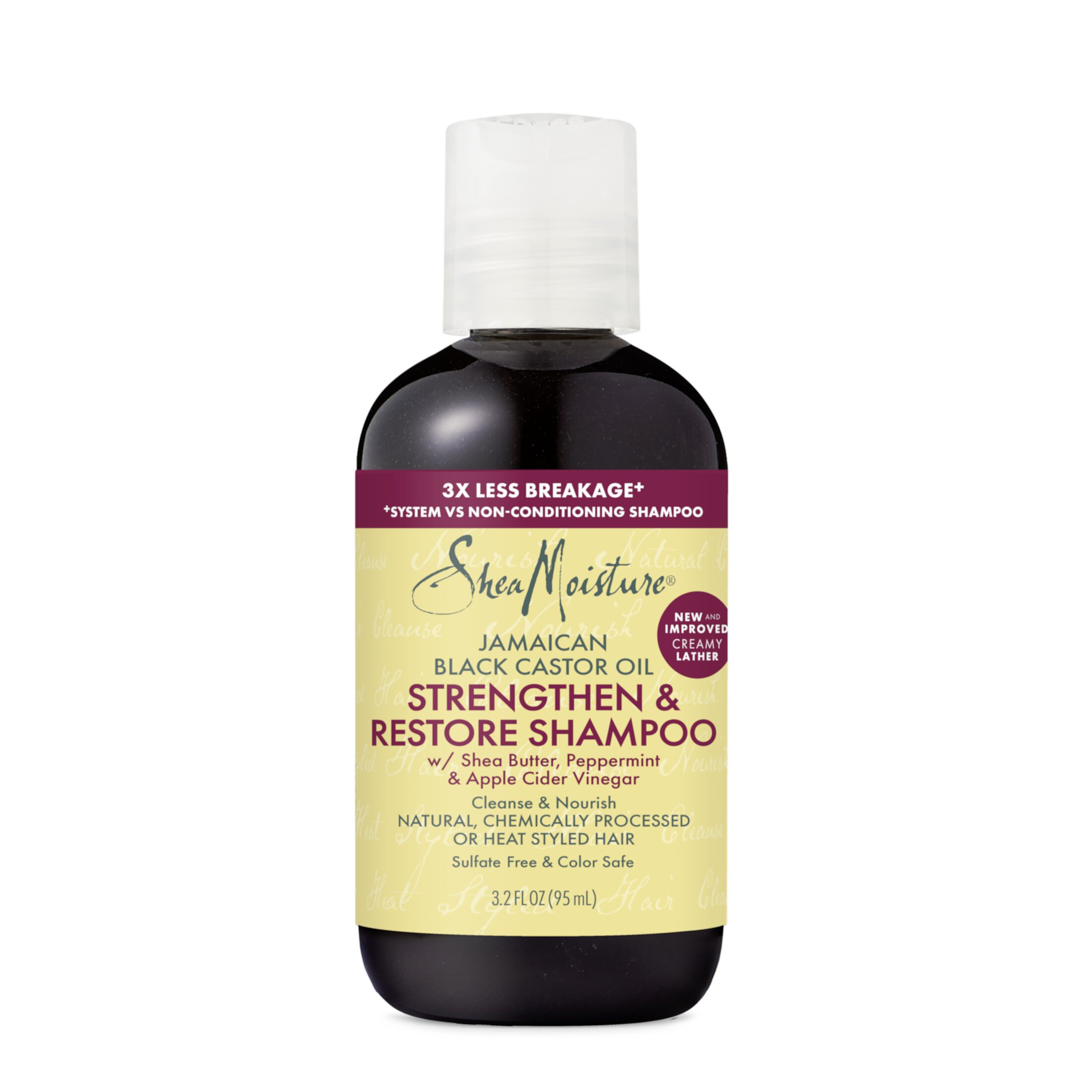 SheaMoisture Jamaican Black Castor Oil Strengthen & Restore Clarifying Daily Shampoo, 3.2 fl oz SheaMoisture