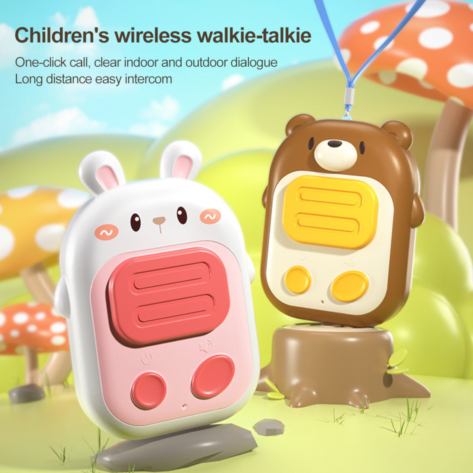 Kinaerty 2Pcs Children's Intercoms Stay Connected Enhance Playtime Fun Parent-child Interaction Kid Intercoms Outdoor Toys Kinaerty