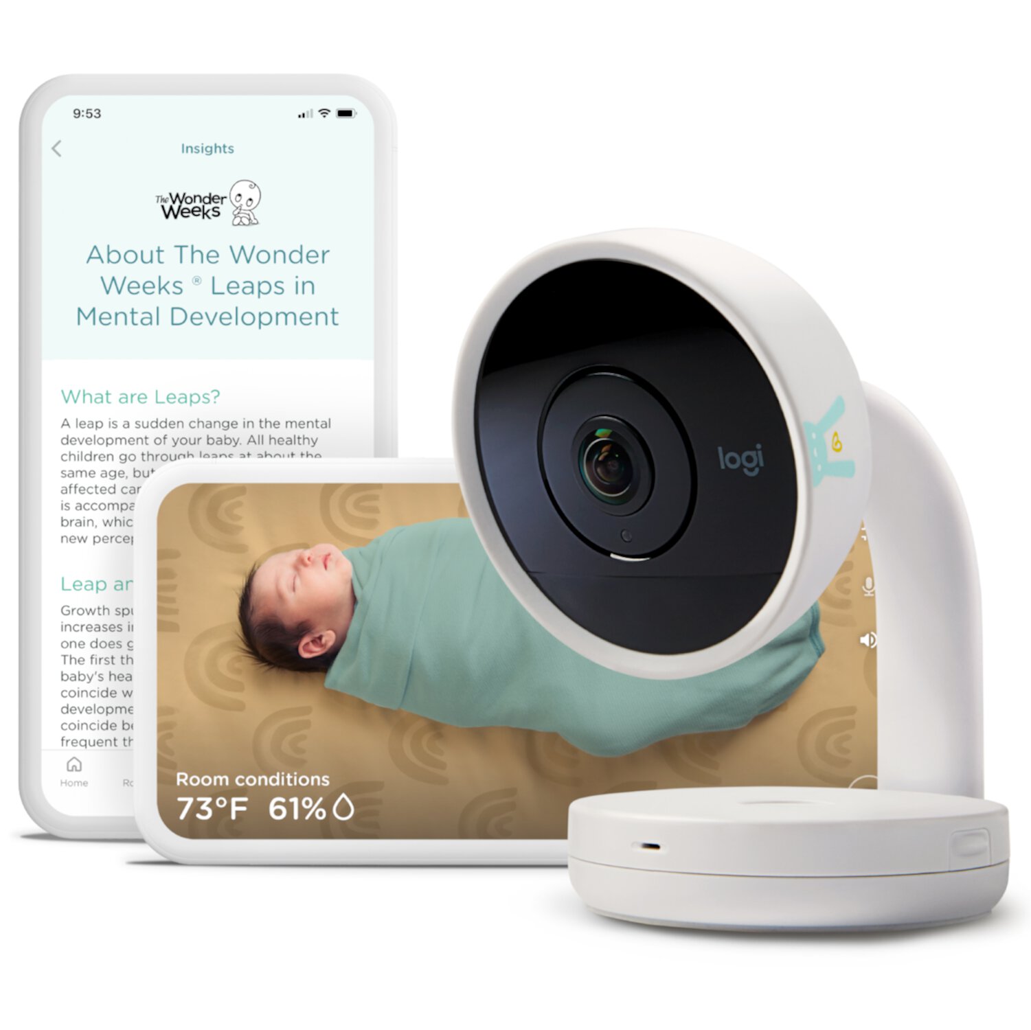 DISCONTINUED: Lumi by Pampers Smart Video Baby Monitor Wifi Camera HD Video and Audio Pampers