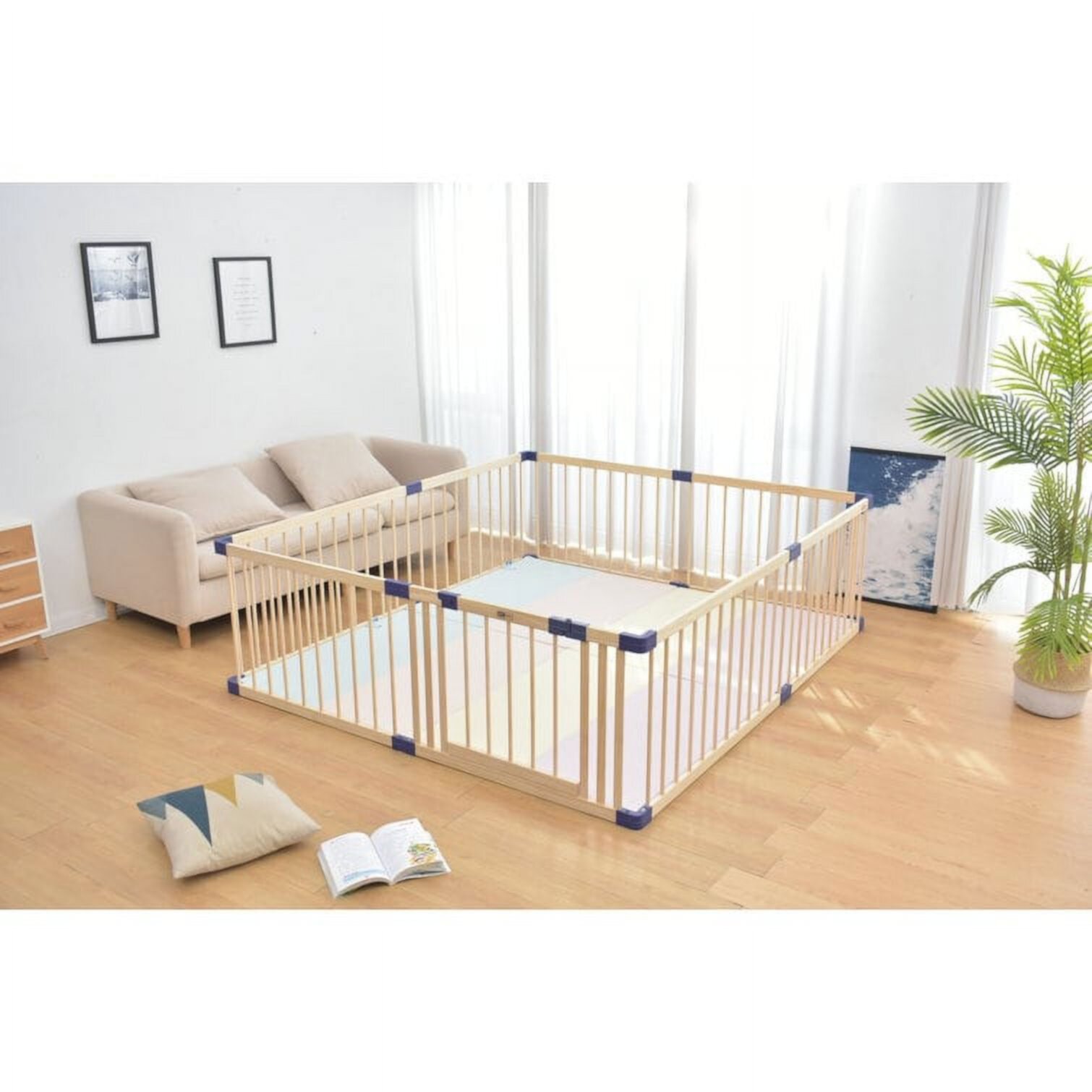 Baby Wooden Safety Gate 71"x 79"x 24" Bed Bath & Beyond