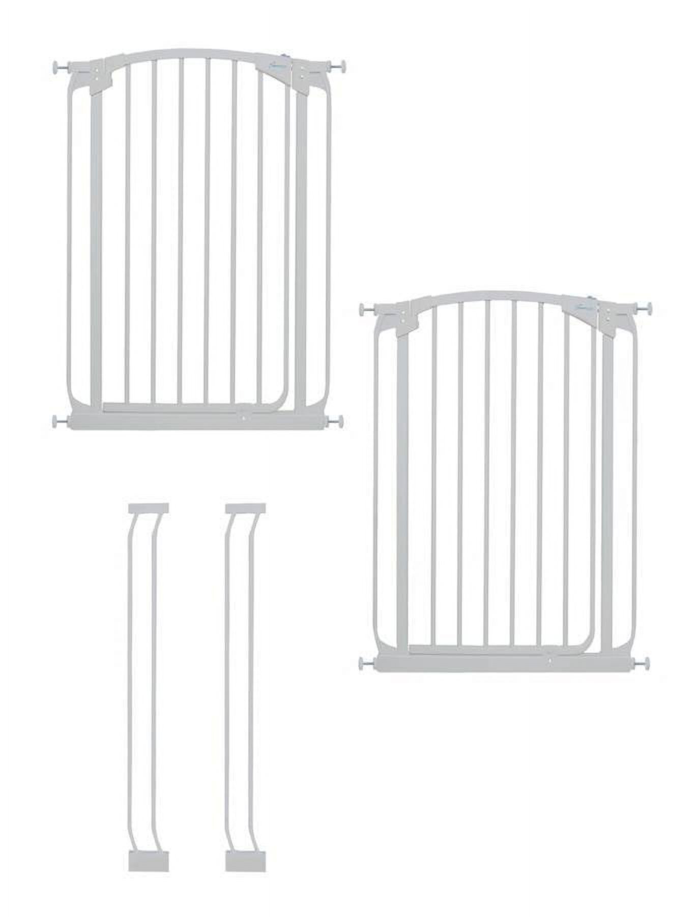 Dreambaby Chelsea Tall Auto Close Stay Open Gate Extra Value Pack- White  (Includes 2 X Gates  2 X 3.5" Extensions)-Finish:White Dreambaby