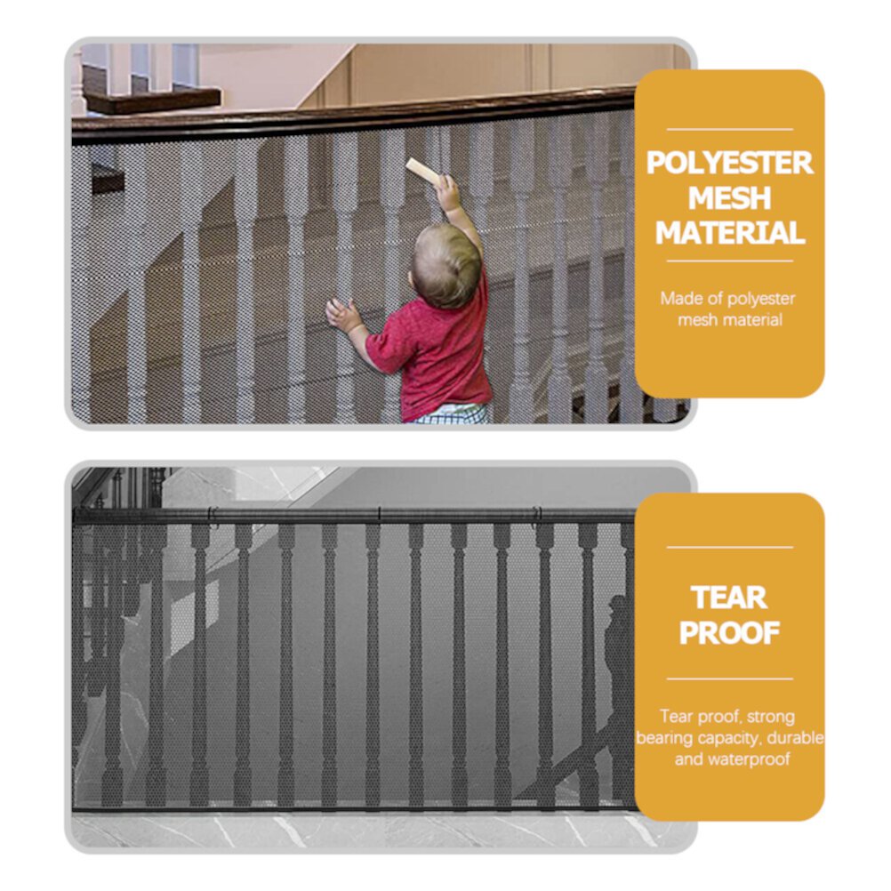 1 set of Child Safety Rail Net Balcony Protective Net Stair Railing Proof Mesh Sipeihong