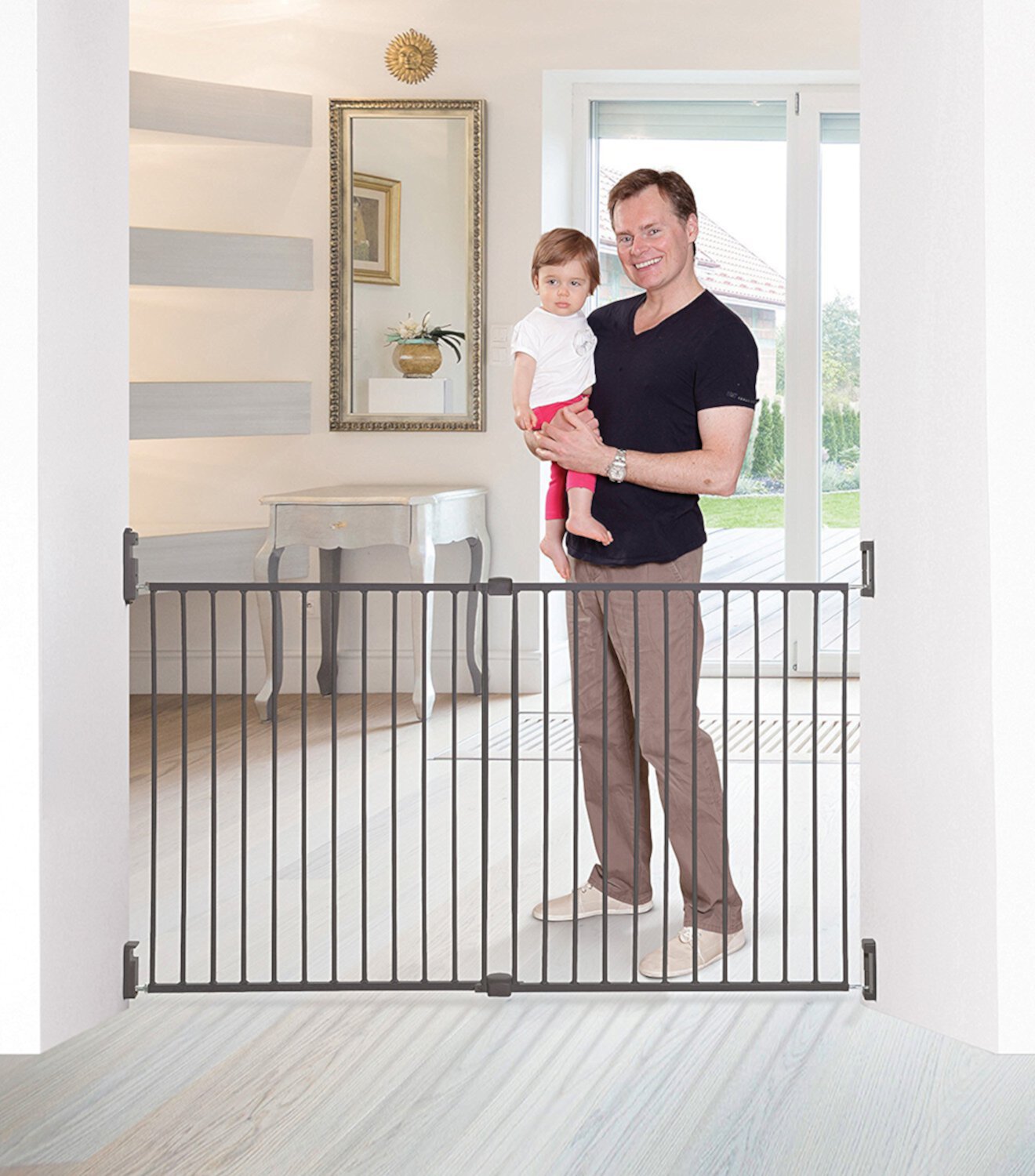 Dreambaby® Broadway Gro-Gate® with Track-It™ Technology Fits Openings 30-53 inches Dreambaby