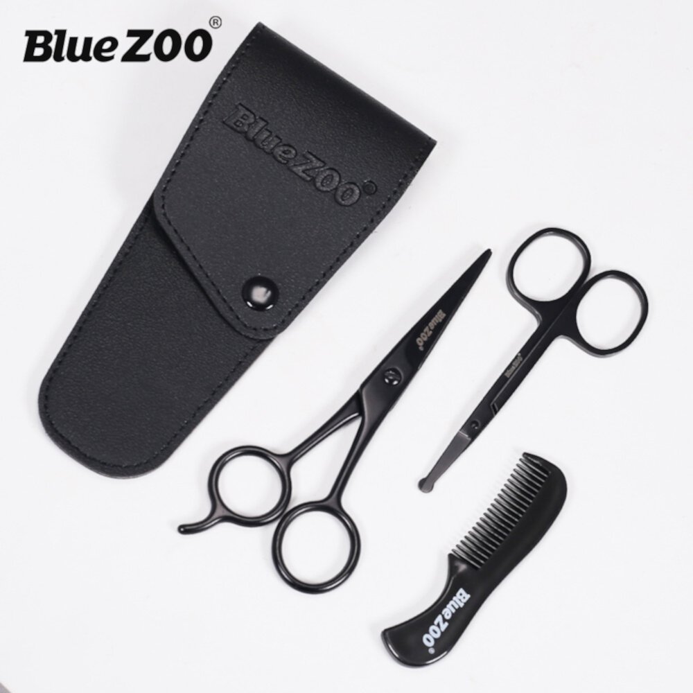 Hellobye3 PCS Professional Beard Tool with Comb for Men Mustache Beard Repair Set Hellobye