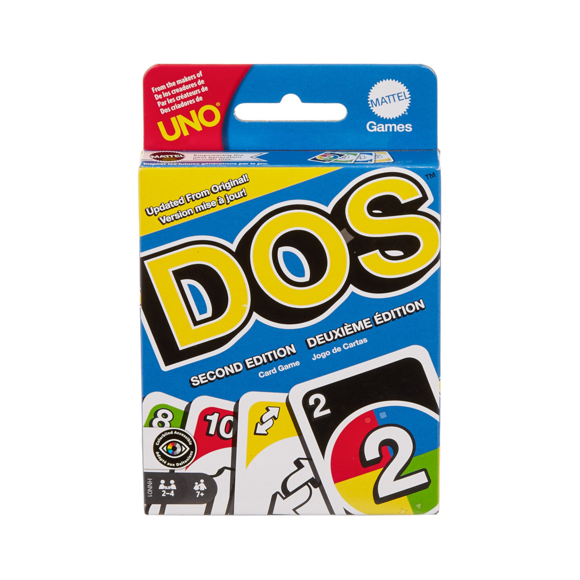 DOS Second Edition Card Game For Game Night Featuring Two Discard Plies & Updated Rules UNO