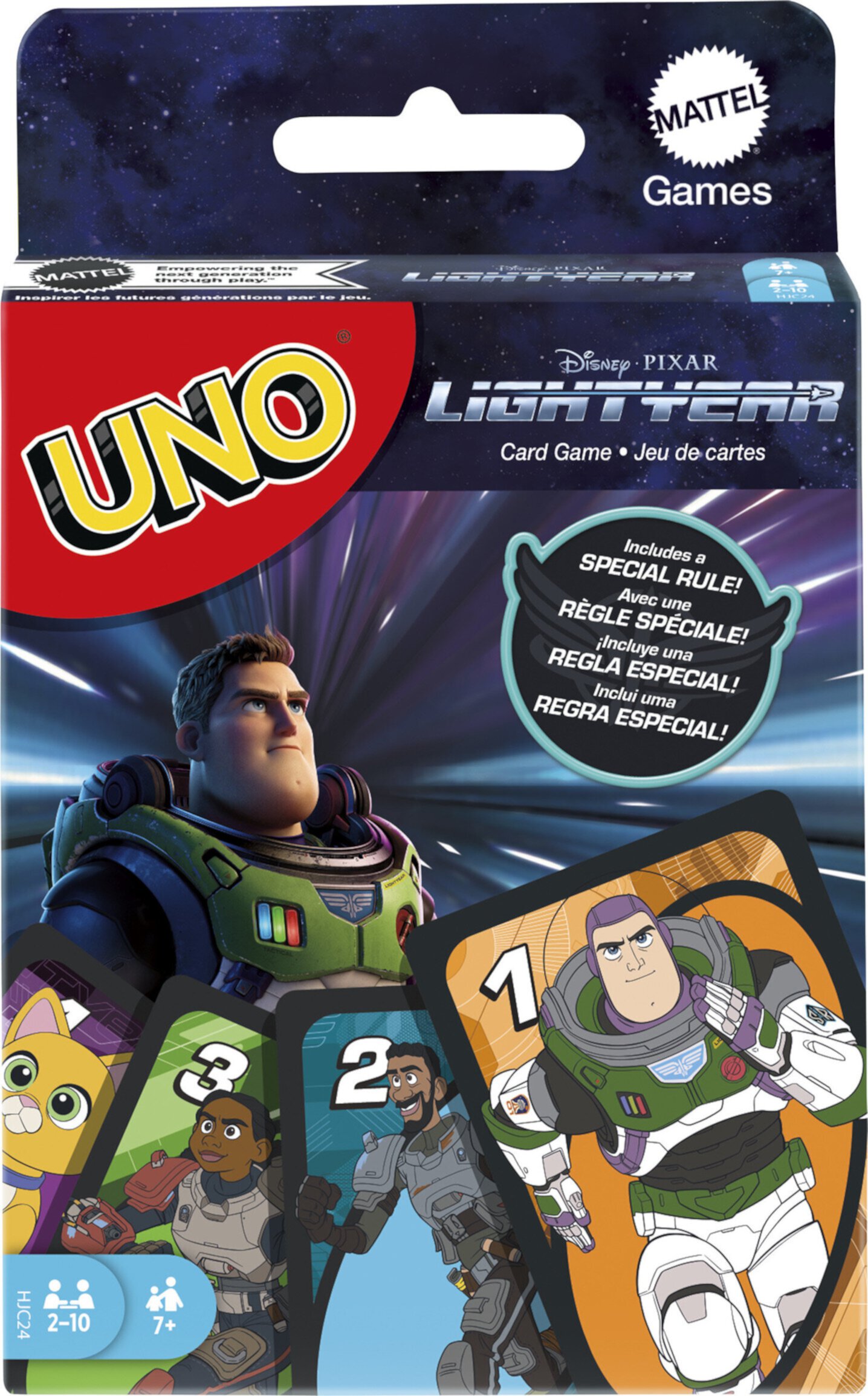 UNO Disney & Pixar Lightyear Card Game for Kids & Family, 2-10 Players, Ages 7 Years & Older UNO