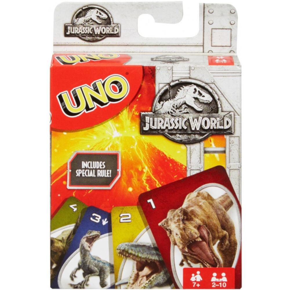 UNO Jurassic World Theme Card Game for 2-10 Players Ages 7Y+ UNO