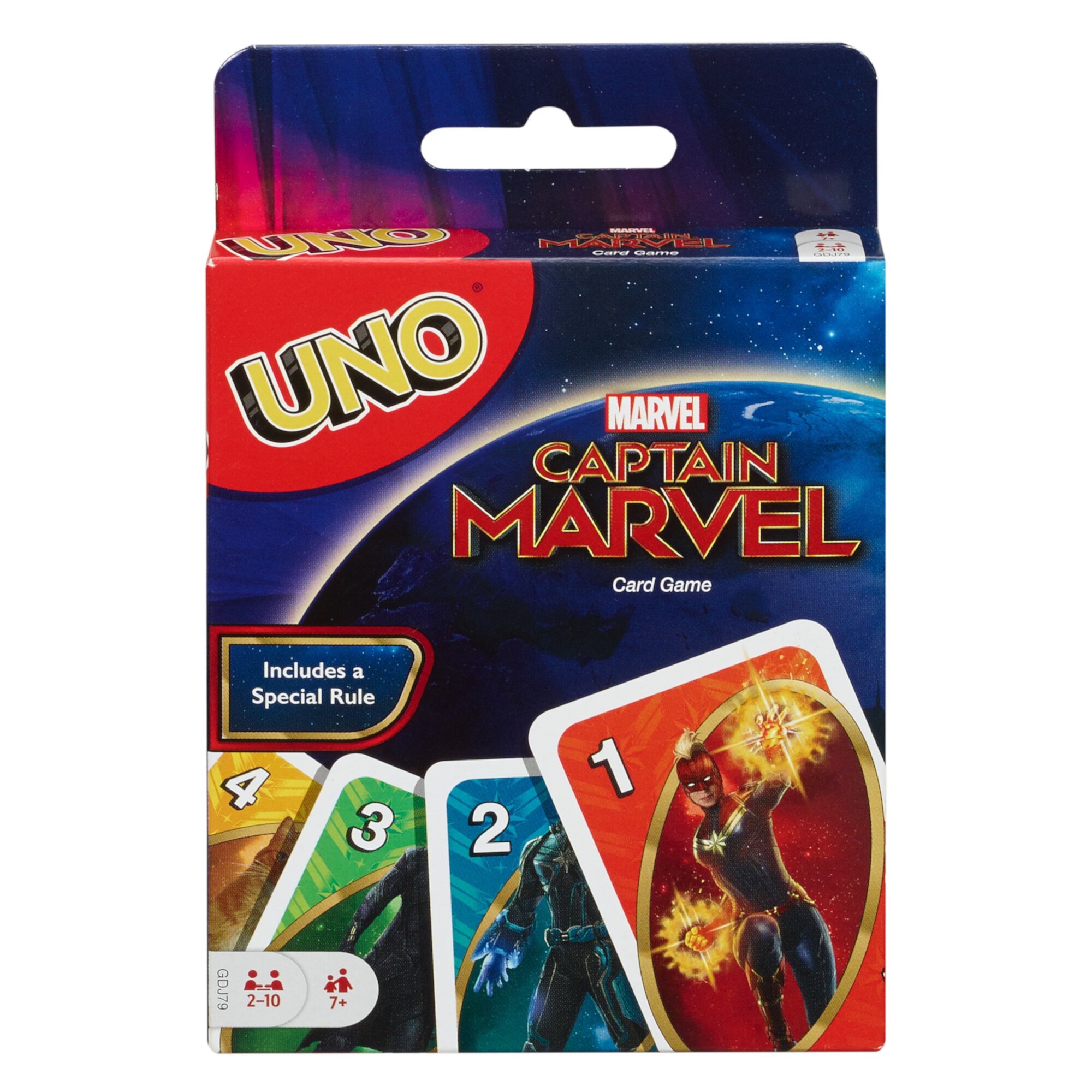 UNO Captain Marvel Card Game for 2-10 Players Ages 7Y+ UNO