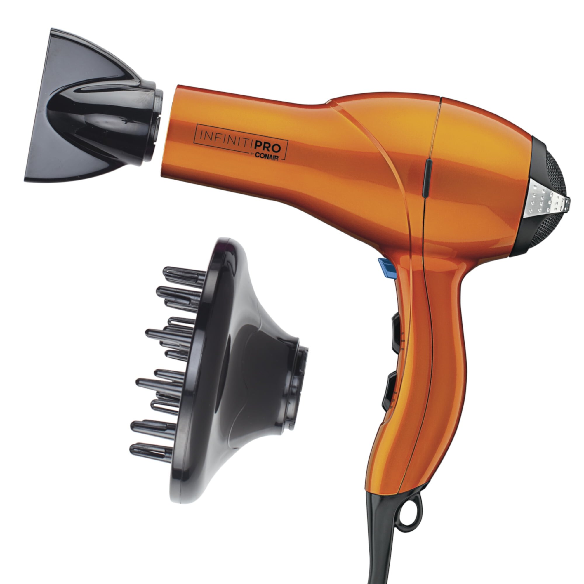 InfinitiPRO by Conair Ionic Ceramic Hair Dryers, Orange with Concentrator and Diffuser Conair