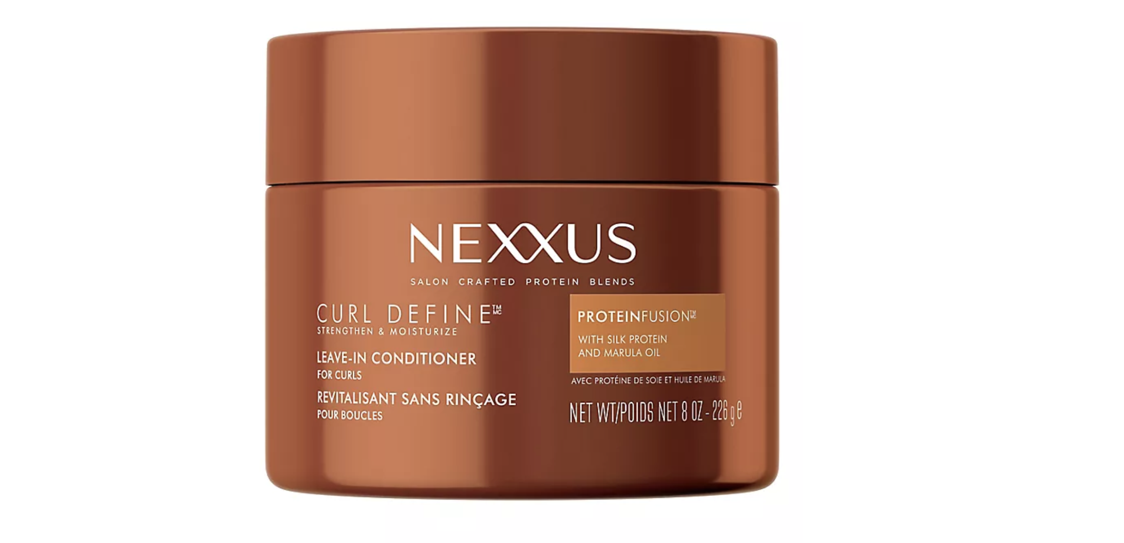 Nexxus Curl Define Leave-in Conditioner for Curly Hair with ProteinFusion Curl Conditioner for Moisturizing Curls 8 oz Nexxus