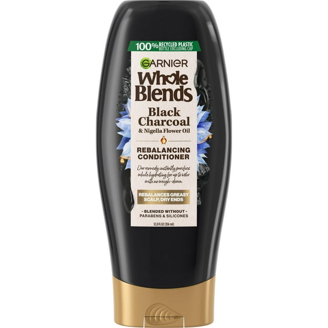 Garnier Whole Blends Rebalancing Cleansing Conditioner, Black Charcoal, All Hair Types, 26.6 fl oz L’Oreal – Garnier Whole Blends