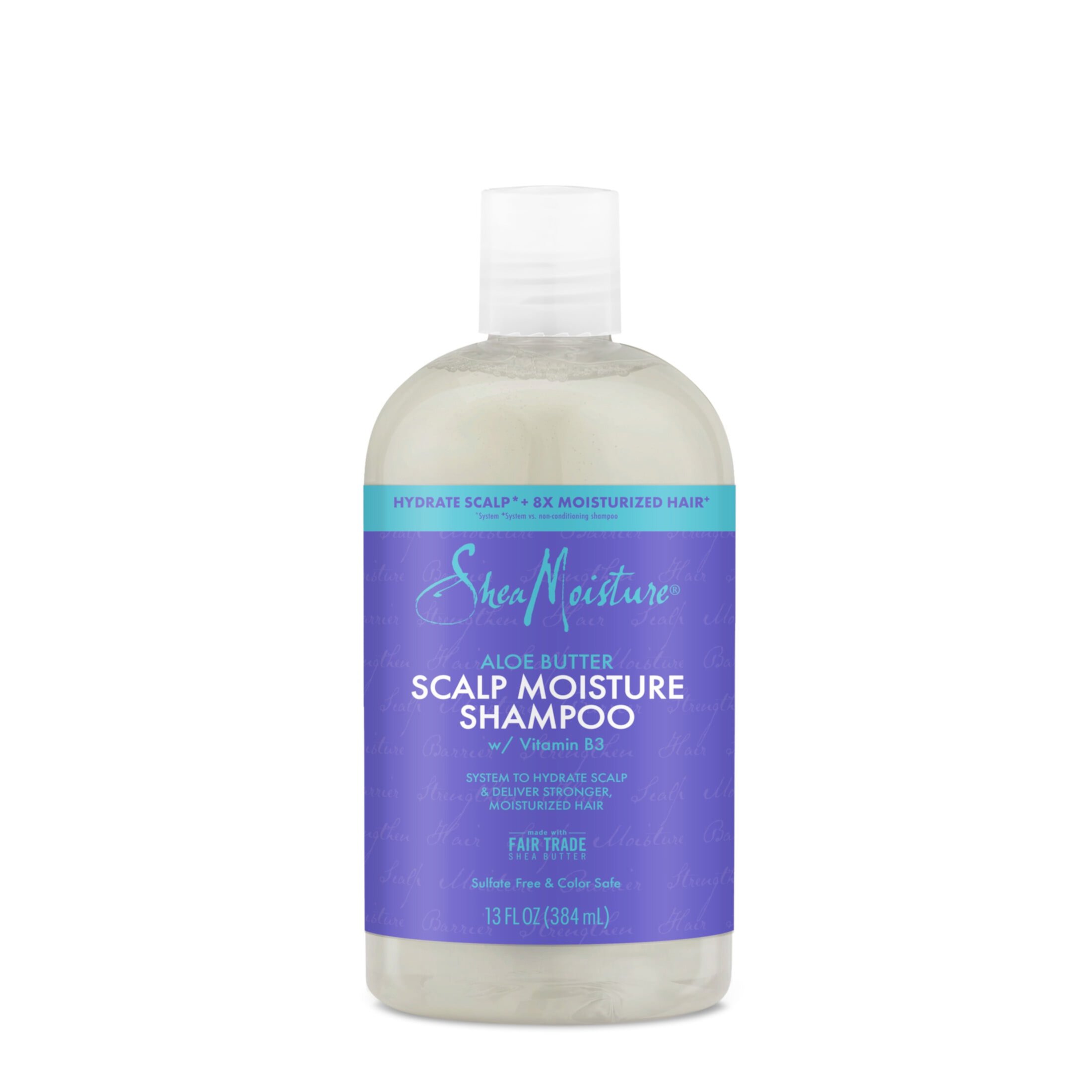 SheaMoisture Scalp Moisture Daily Shampoo with Vitamin B3 for All Hair Types, Aloe Butter, 13 fl oz SheaMoisture