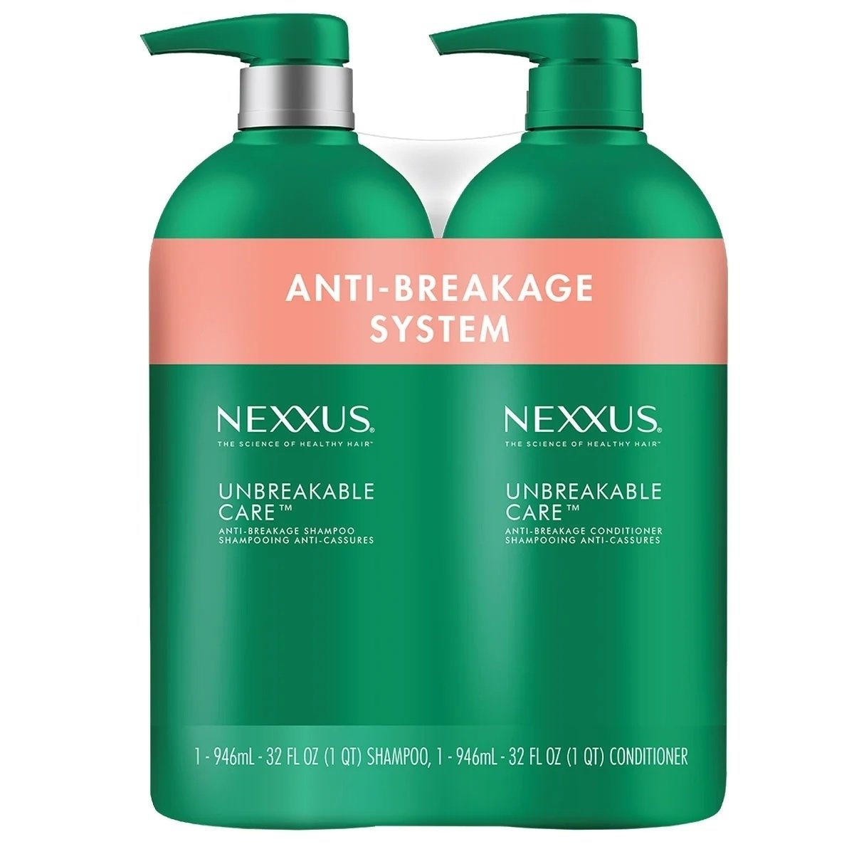 Nexxus Unbreakable Care Shampoo & Conditioner, 32 Fluid Ounce (Pack of 2) Nexxus