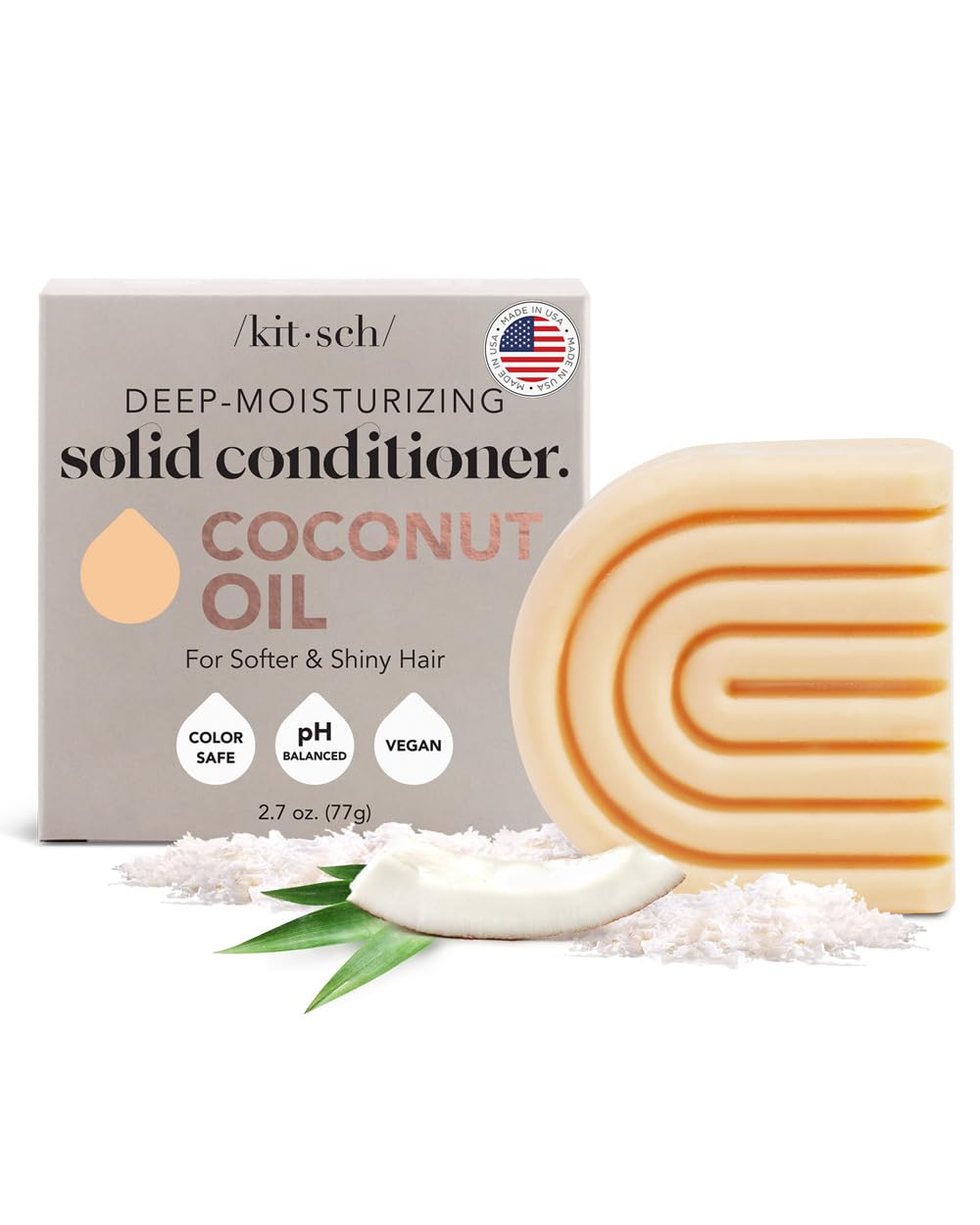 Kitsch Deep-Moisturizing Conditioner Bar with Coconut Oil & Shea Butter, 2.7 oz Kitsch