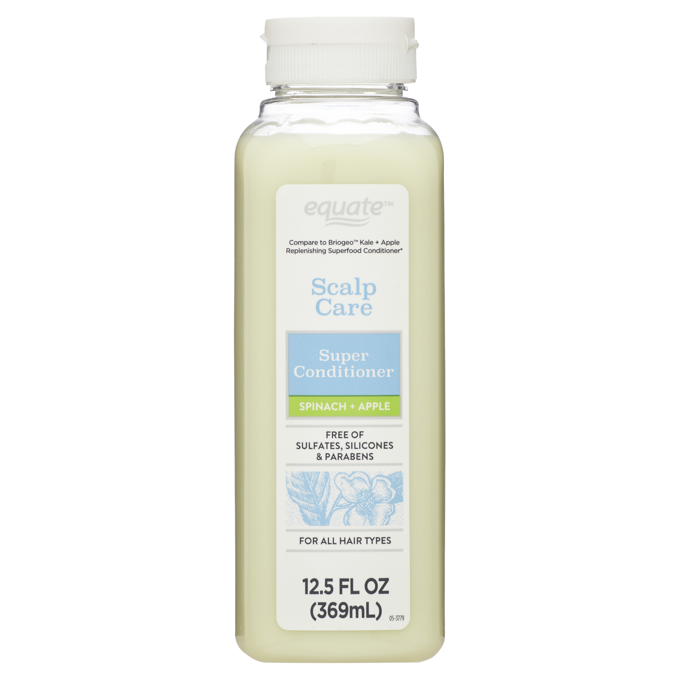 Equate Scalp Care Super Daily Conditioner with Spinach + Apple, All Hair Types,12.5 fl oz Equate