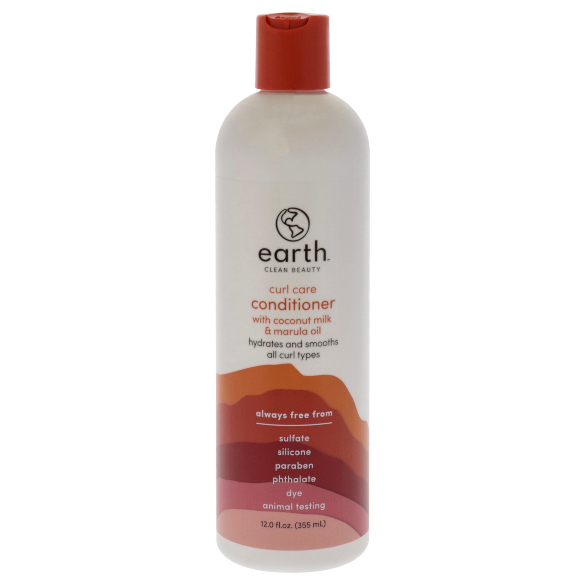 earth Clean Beauty Curl Care Conditioner, with Coconut Milk and Marula Oil, for All Curl Types, 12 fl oz. Earth