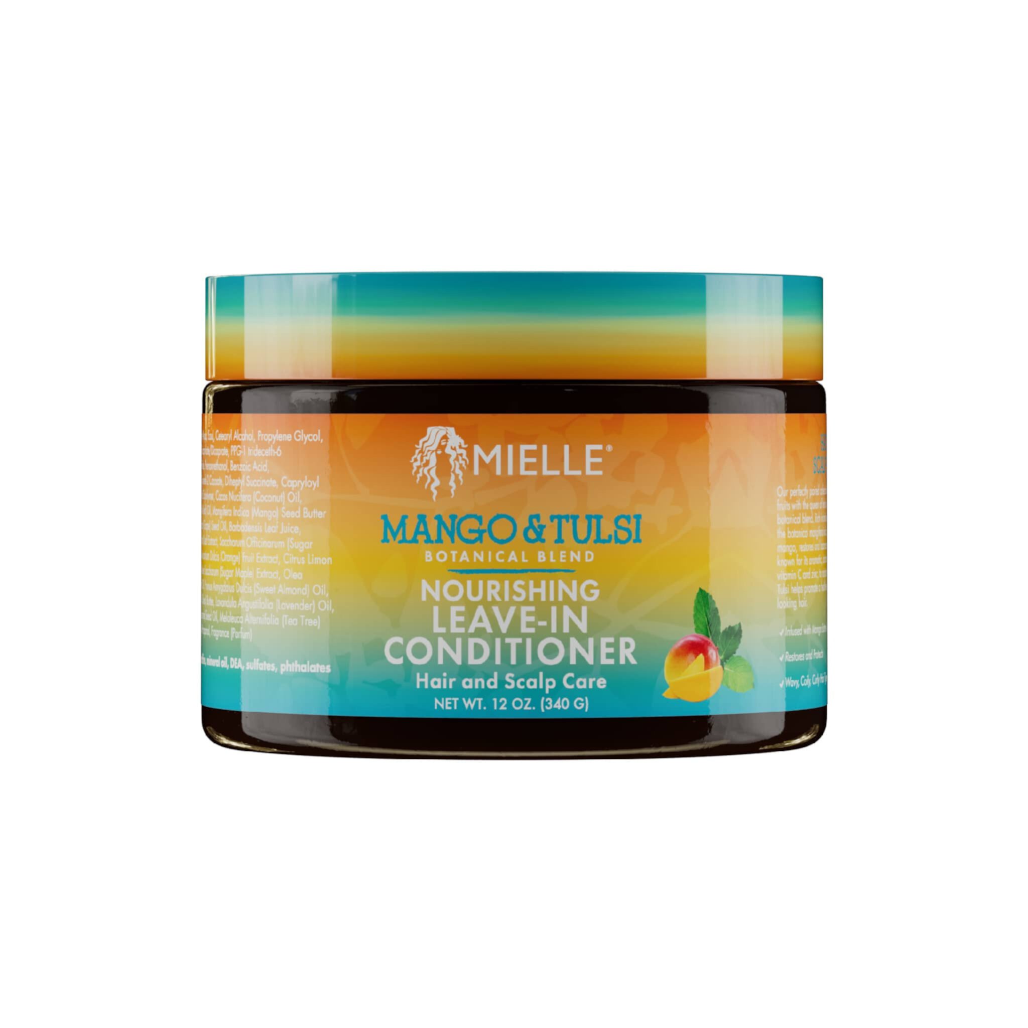 Mielle Organics Mango & Tulsi Leave-in Conditioner 12 oz, Moisturizing, All Hair, Jar Mielle Organics